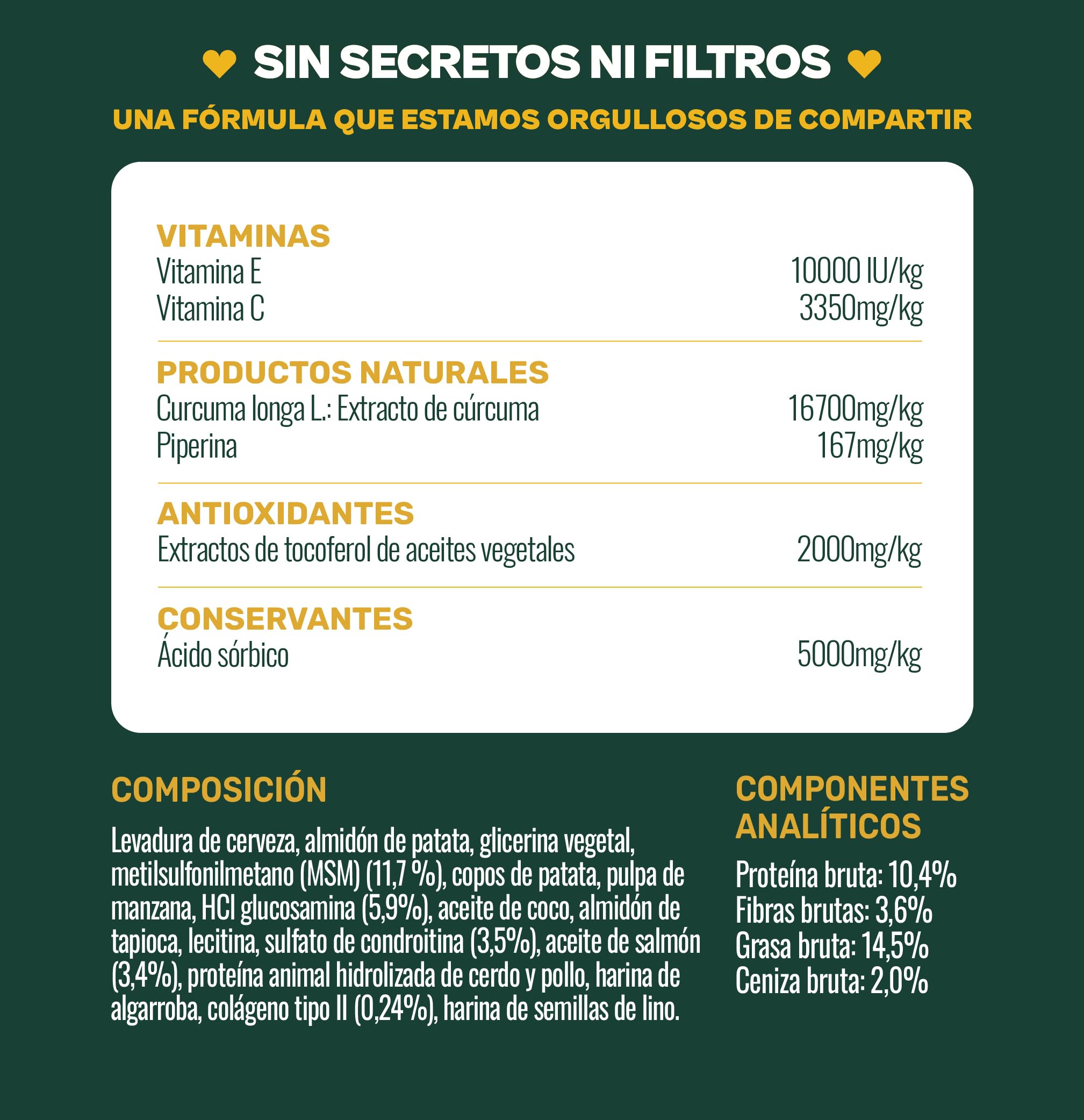 Gooddy - Condroprotector Articulaciones Perros. 100 Snacks naturales 300g. Sin Cereales e Hipoalergénico – Caderas, Artrosis, Huesos. Colágeno, Glucosamina HCI, Condroitina y MSM. Hasta 3 meses de uso