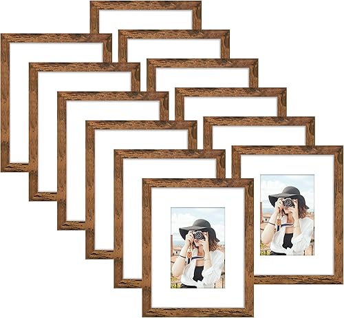 Miniatura 183 de Picrit - Juego de 12 portarretratos de 5 x 7 pulgadas para colgar en la pared o exhibir sobre una mesa, para fotos de 4 x 6 con paspartú o 5 x 7