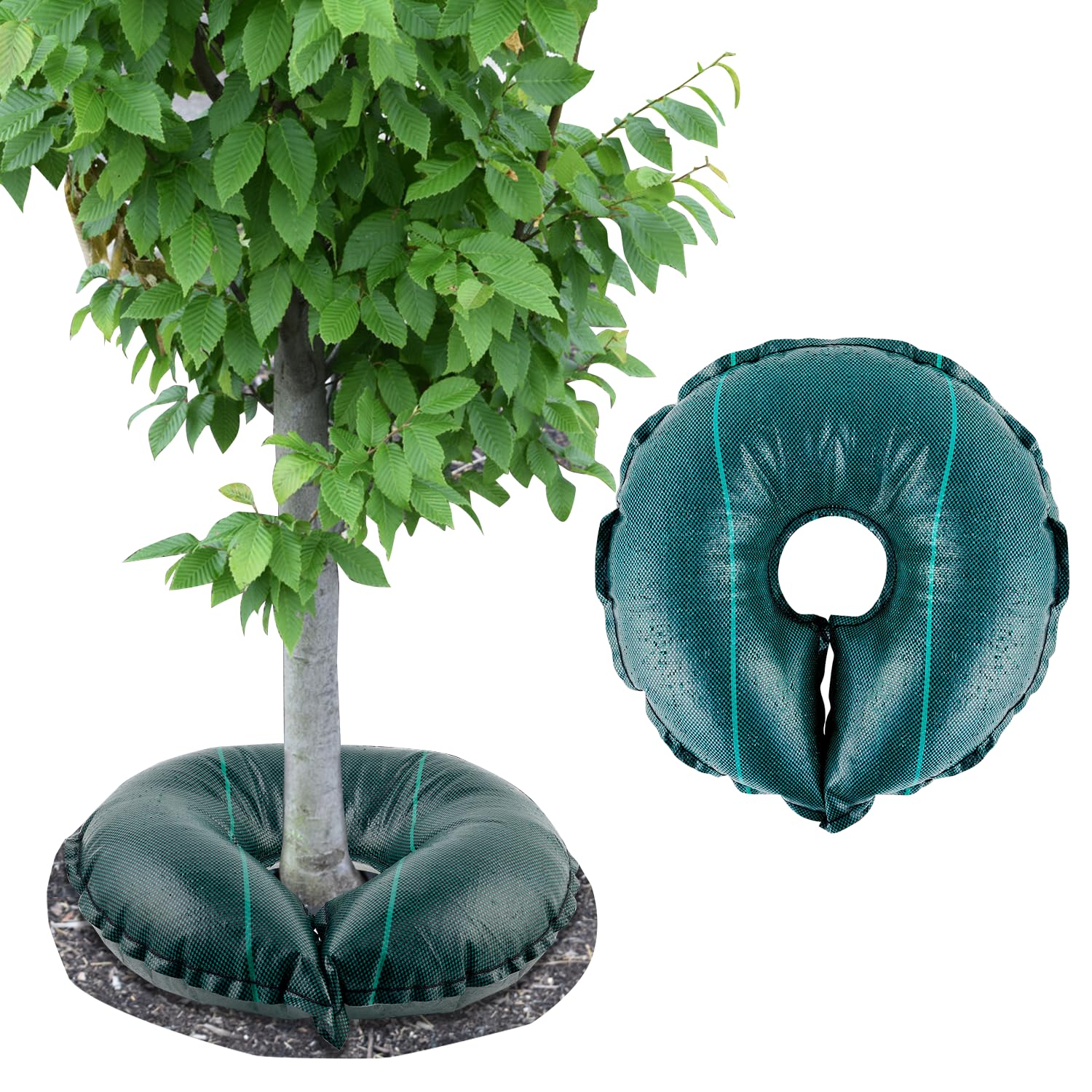 BAYQISIBAYQISI 1 PCS Tree Watering Ring - 21 inch Tree Watering Bag. Basic Water Saving Slow Release Root Water System for Tree Drip Irrigation, Slow Release for up to 30 Days.