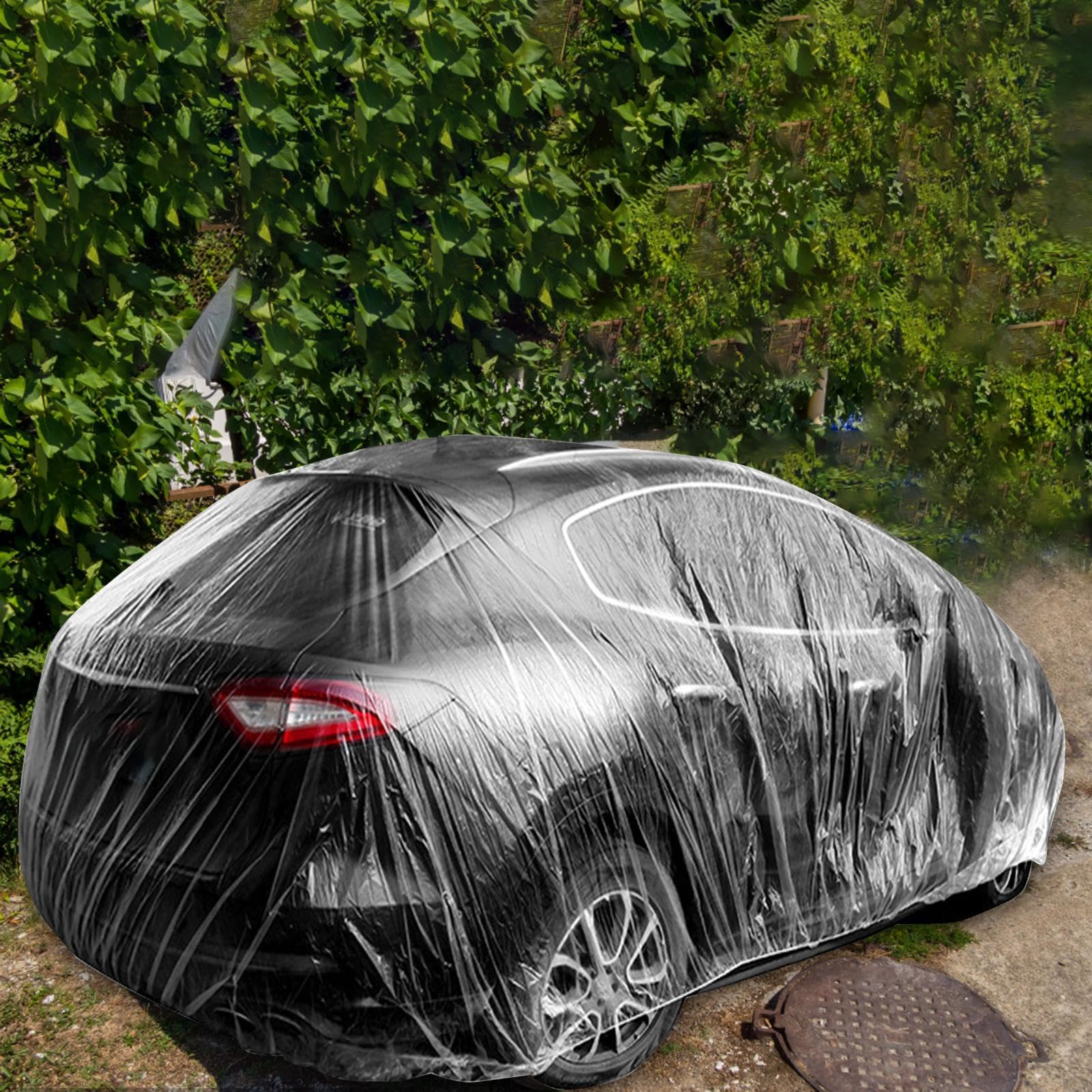 Fundas de coche para automóviles – Cubierta transparente para coches pequeños, cubierta de lluvia para coche, cubierta de garaje lavable, duradera, protección UV Shenrongtong