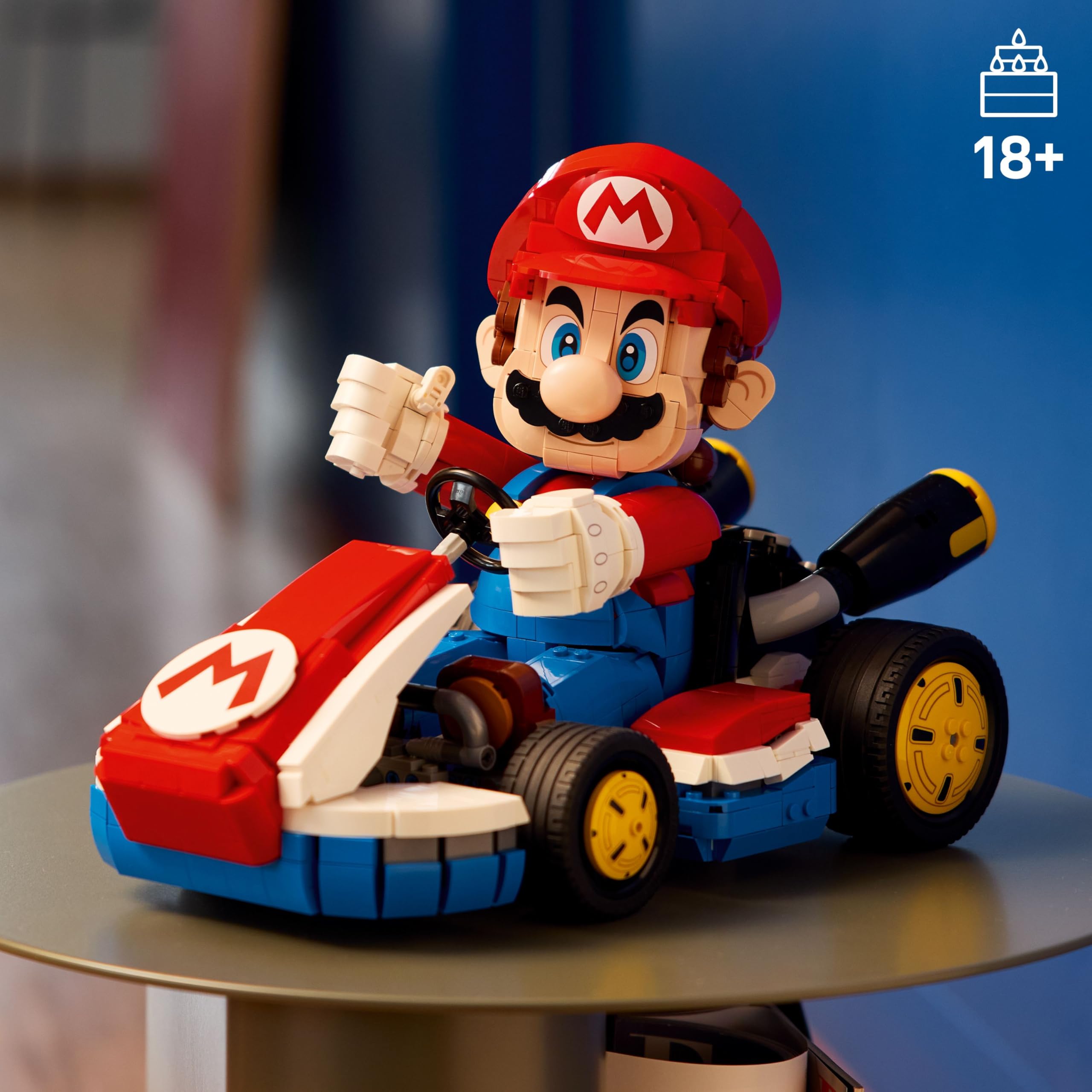 LEGO Super Mario: Mario Kart – Mario & Standard Kart Building Set for Adults - DIY Book Shelf & Room Decor for Men & Women, Ages 18+ - Birthday Gift Idea for Adult Gamers - 72037