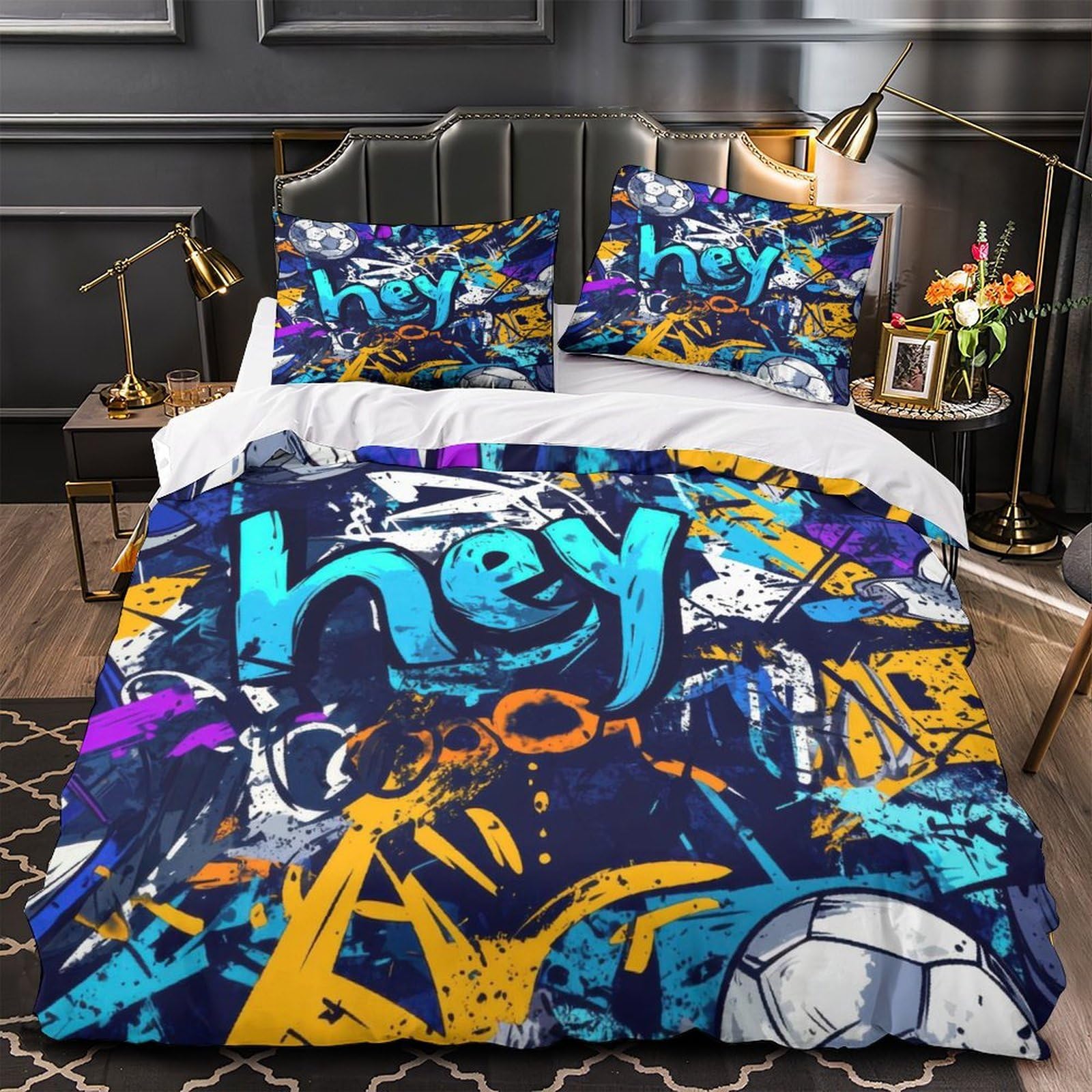 Housse de couette microfibre hypoallergique StreetArtGraffiti