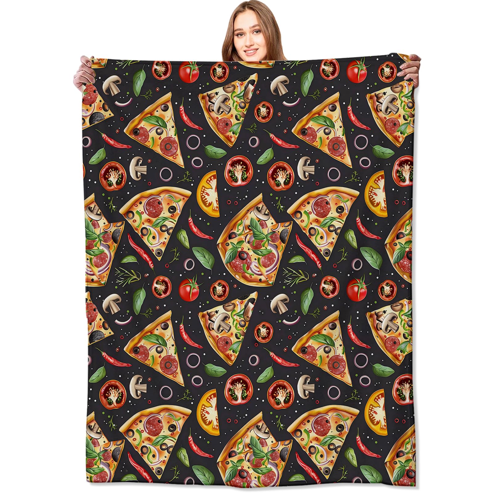Virudhaka Coperta In Pile Con Stampa Di Pomodori – Leggera E Morbida In Flanella, Dimensioni 127x152.4 Cm, Ideale Per Divano E Letto, Regalo Originale Per Ragazze E Adolescenti