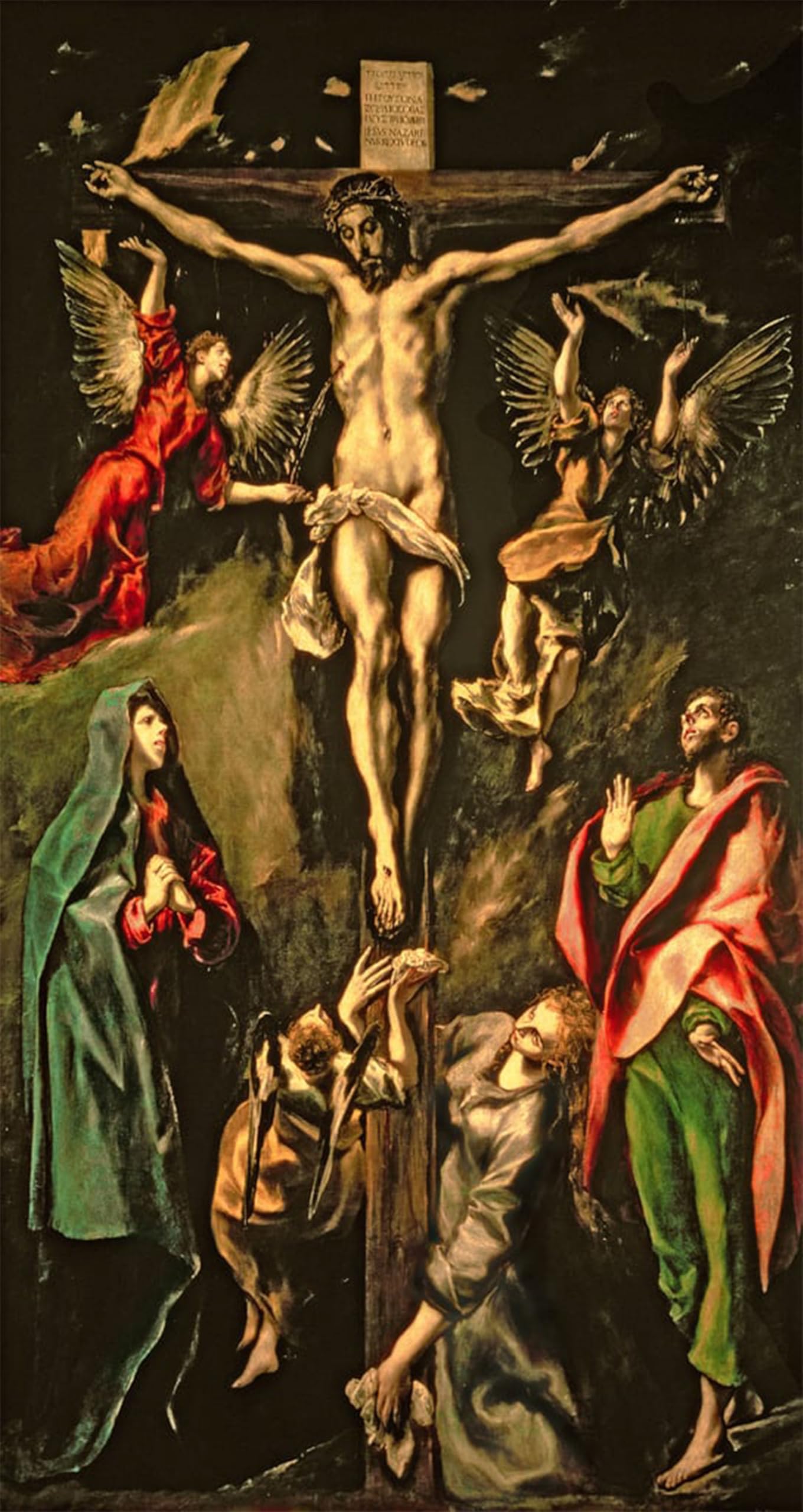 POSTERIIk Vintage Art Print Images Pictures Print the Crucifixion by El Greco Modern Colour Posters for Office Home Decor 60x90cm