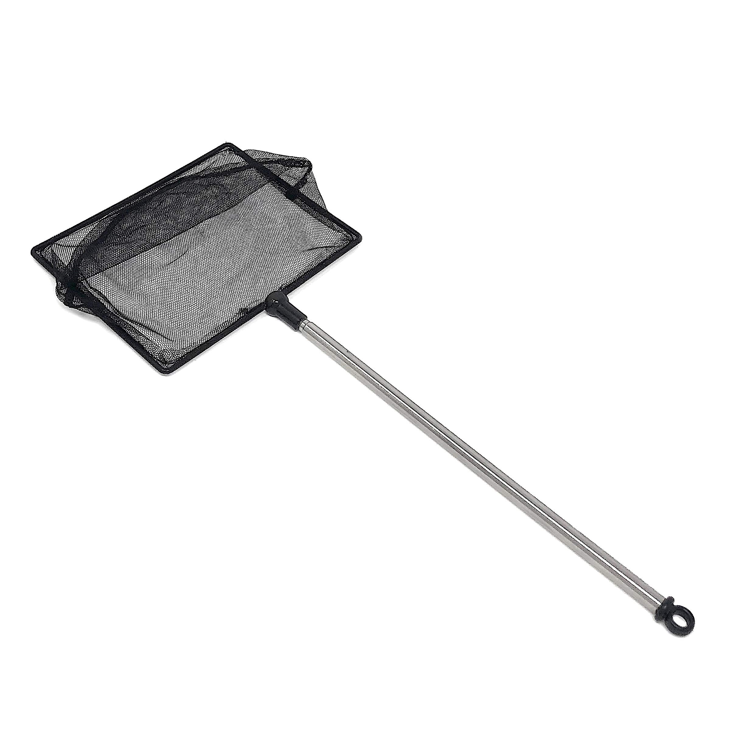 Fine Mesh Fish Tank Net with Long Handle – Aquarium Fish Net with Extendable 24-inch Long Handle – Fish Tank Aquarium Accessories