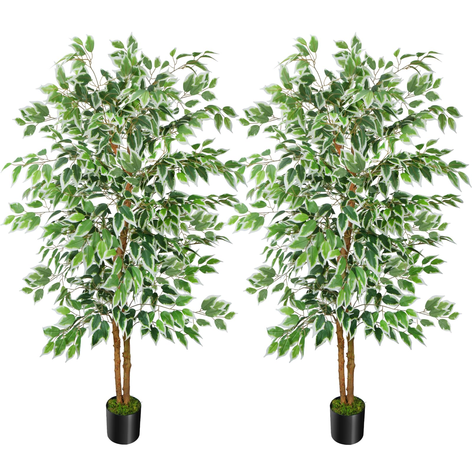 GTIDEA 2 Pcs 5ft Ficus Artificial Trees
