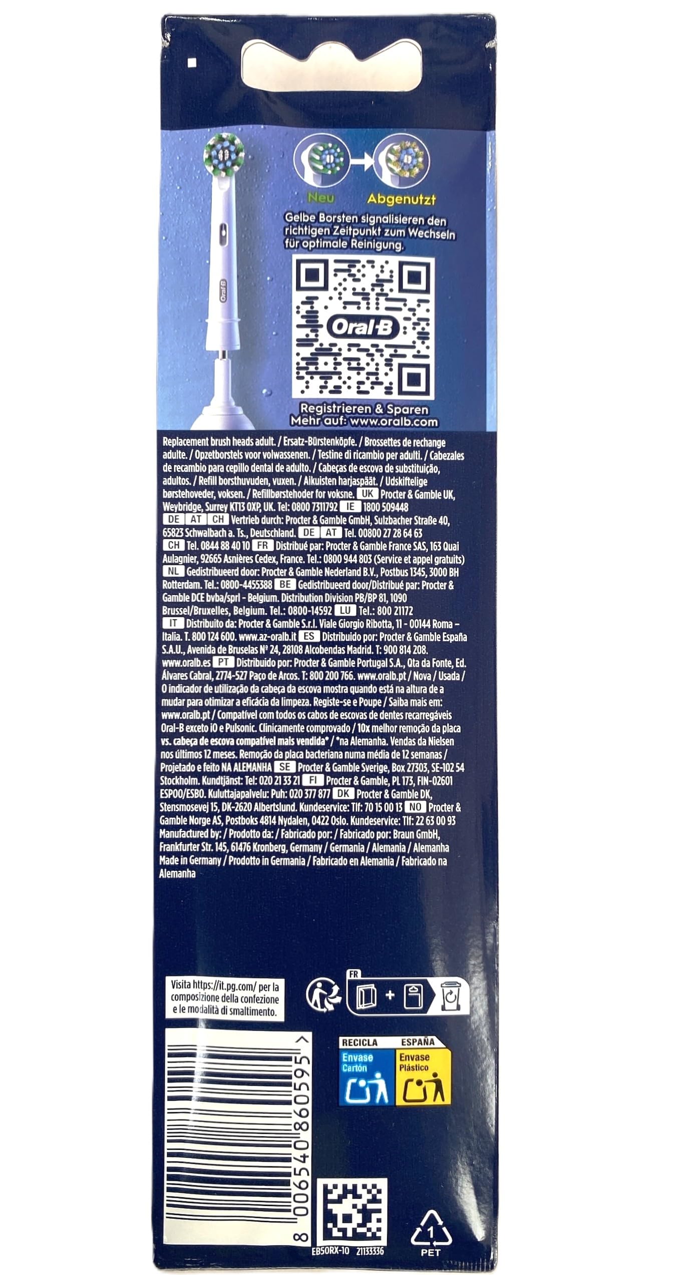 Oral-B Cross Action Electric Toothbrush Replacement Brush Heads, 10 ct.
