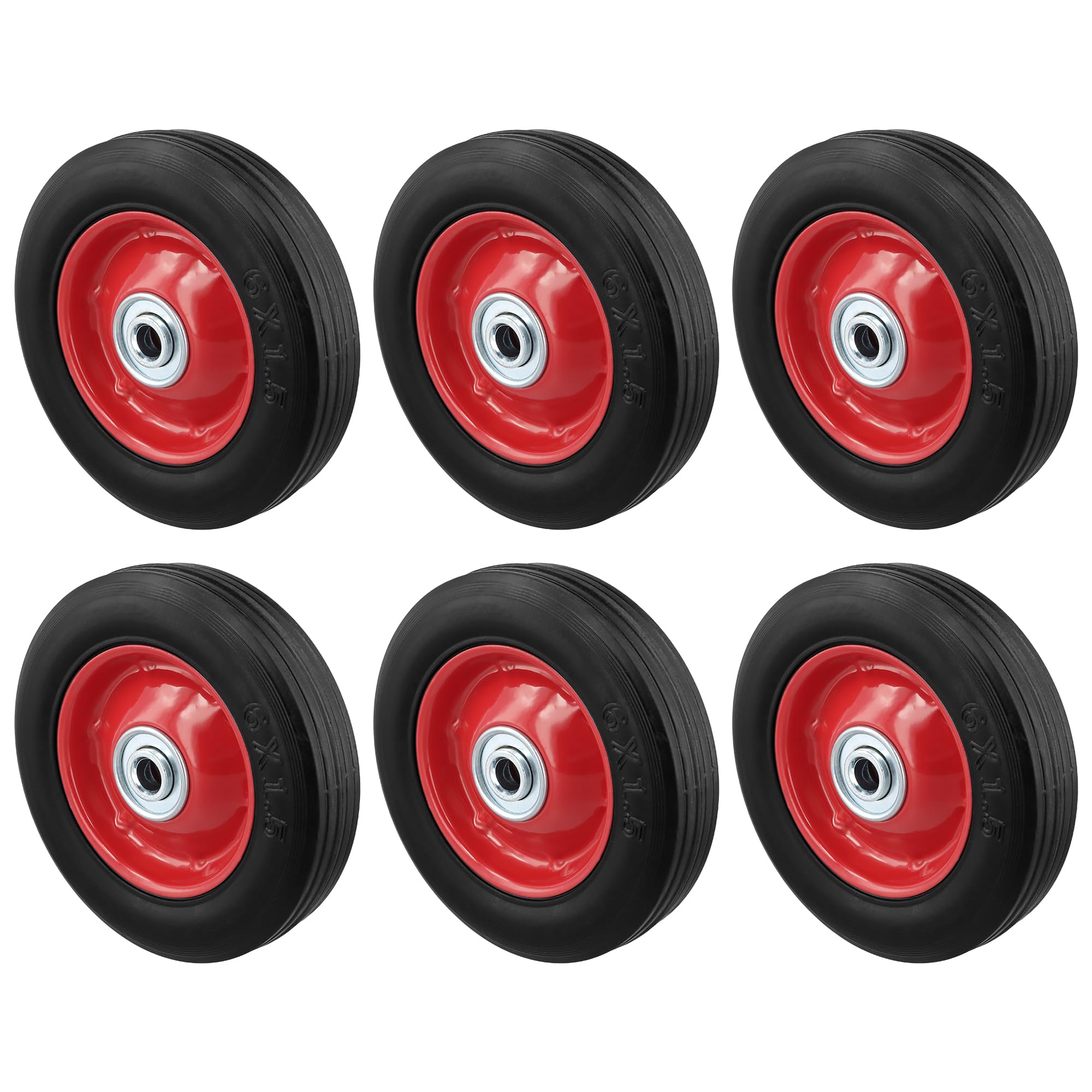 4 PCS 8 x 1.75 Inch Solid Rubber Tire Wheels with 1/2 Inch Axle, — Amazon image 8