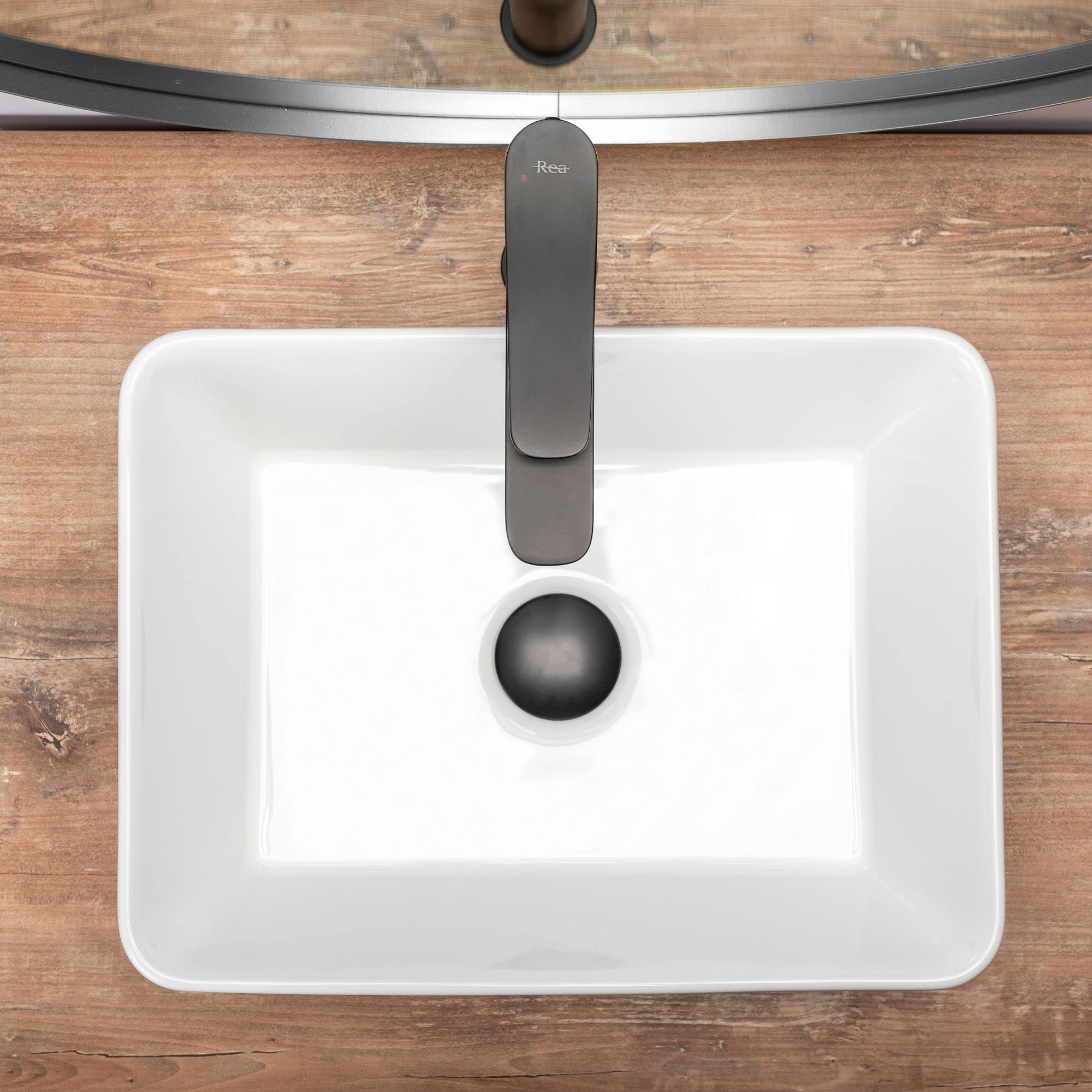 Rea Lavabo Sobre Encimera ANITA MINI Lavabo de baño de cerámica (Blanco)