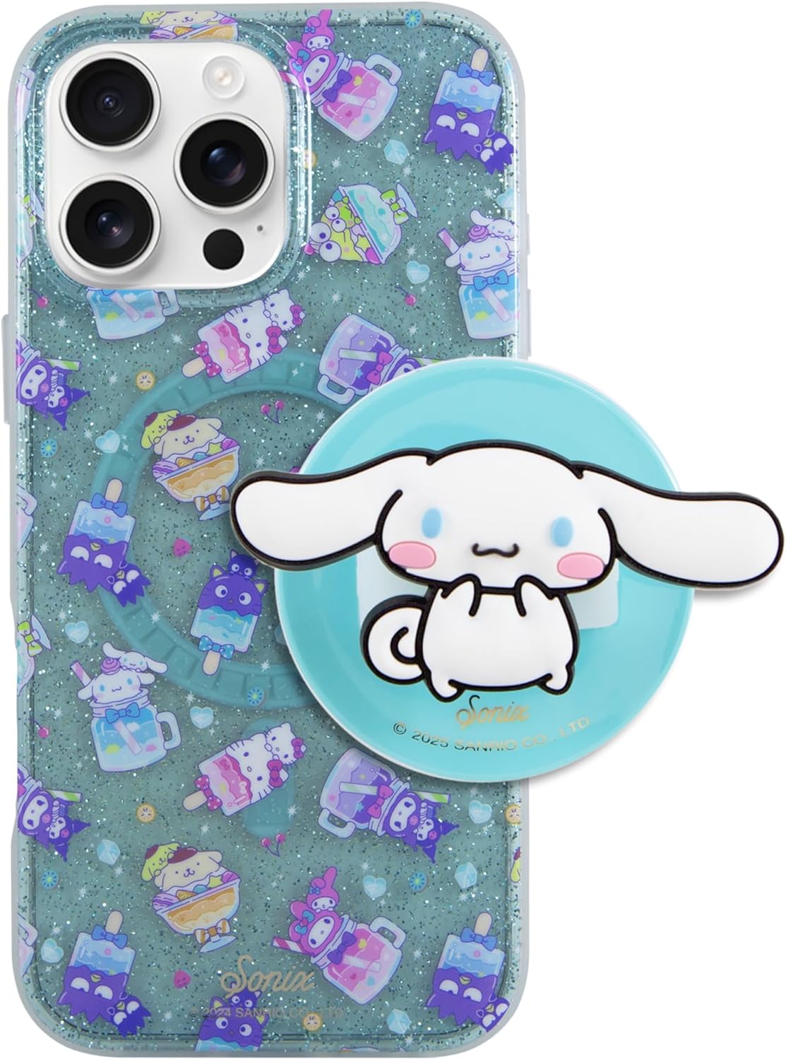 Sonix x Sanrio Magnetic Silicone Phone Ring (Cinnamoroll) + Case for MagSafe iPhone 16 Pro Max (Hello Kitty and Friends Frozen Treats)