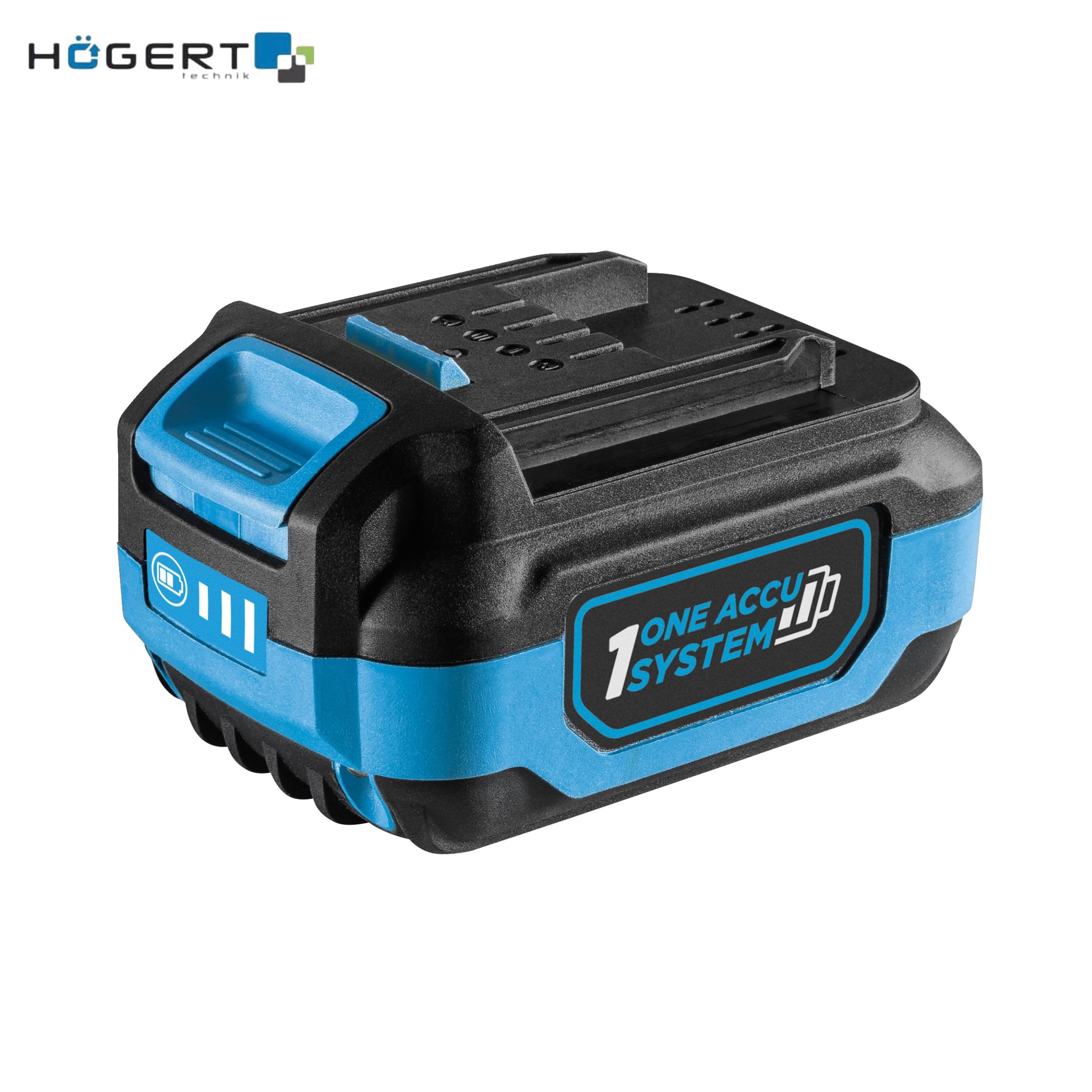 HÖGERT TECHNIK - Juego de herramientas eléctricas a batería 18 V Taladro percutor Martillo perforador SDS+ Amoladora angular 125 mm 2 baterías de 4 Ah Cargador de 4 A Juego de herramientas