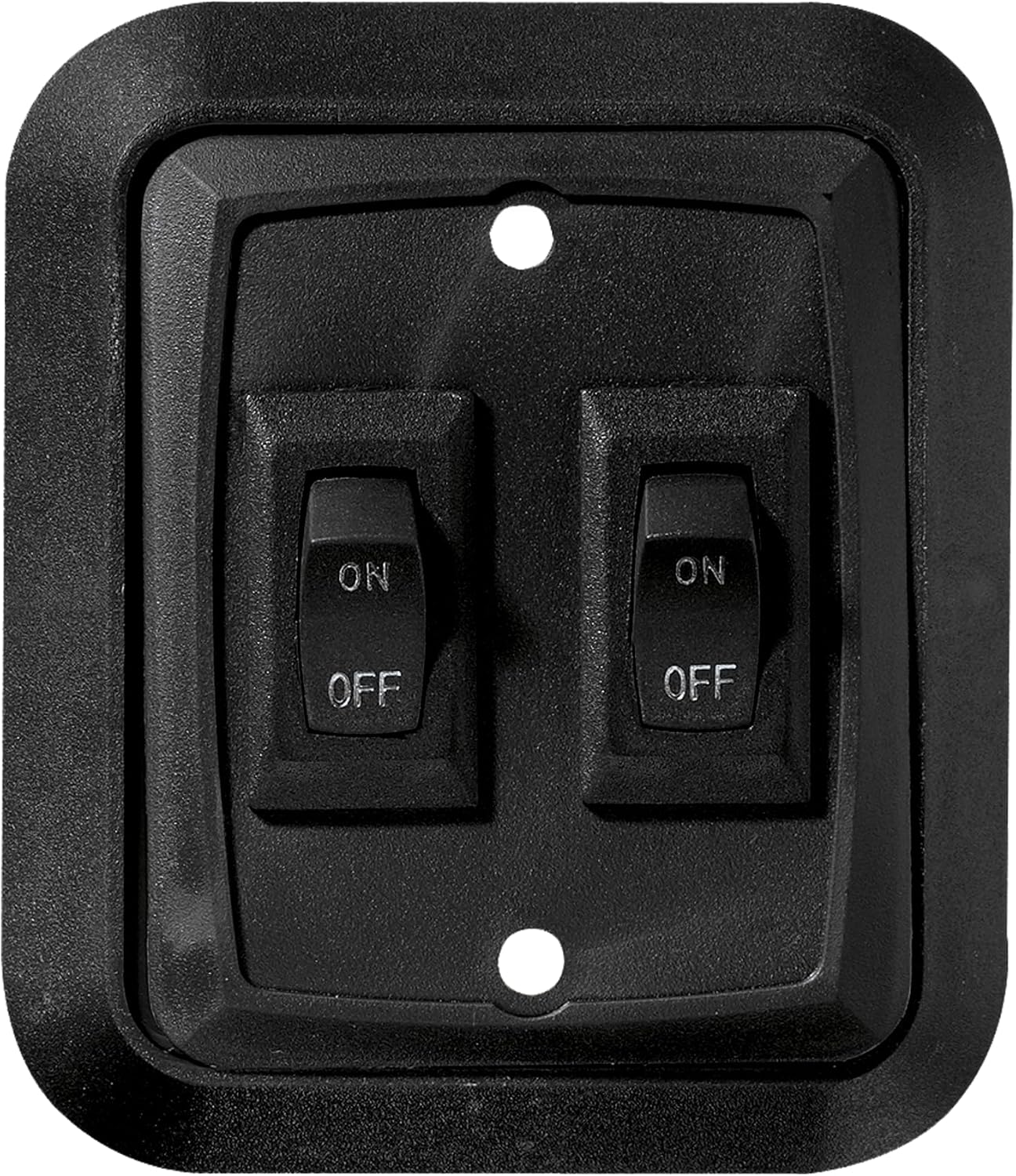RV Designer S656, Wall Plate Switch, Double, Black, 3.53" x 3", On/Off - SPST