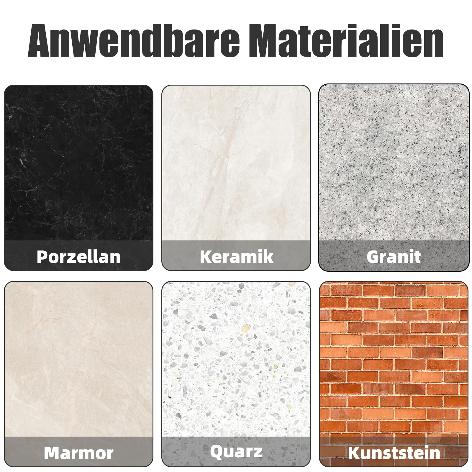 Diamant Stufenbohrer Fase Bohrer, 20-35-50mm M14 Gewinde Fliesenbohrer für Winkelschleifer, Lochsäge zum Vergrößern Beschneiden Formung Löcher für Marmor, Beton, Kunststein