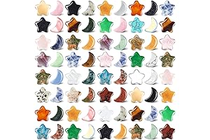 72 Pieces Star and Moon Rocks for Kids