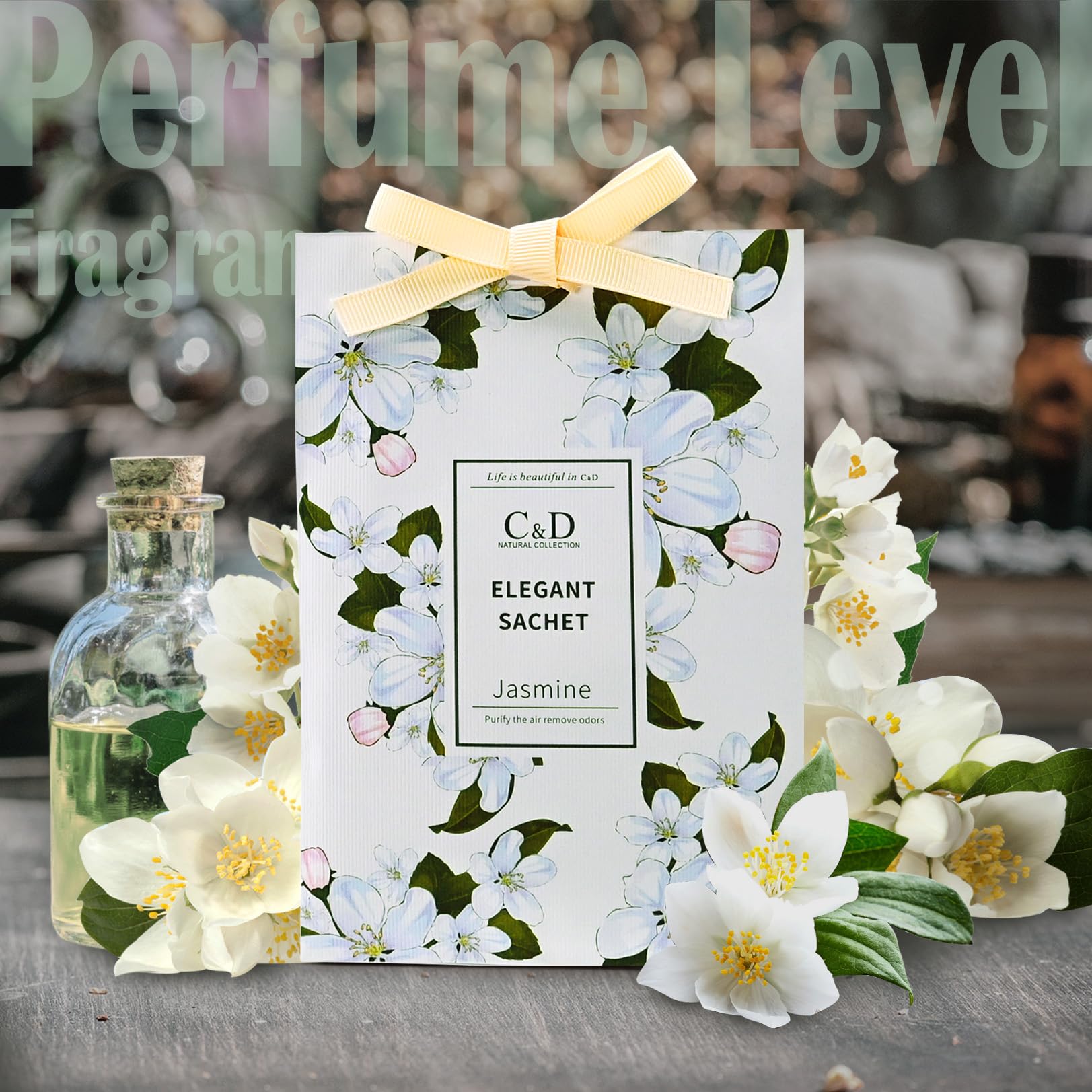 Jasmine Scented Sachets, Wardrobe Fresheners, Fragrance Bags for Moths Drawers, Closets, Office, Bedroom, Bathrooms - Image 3