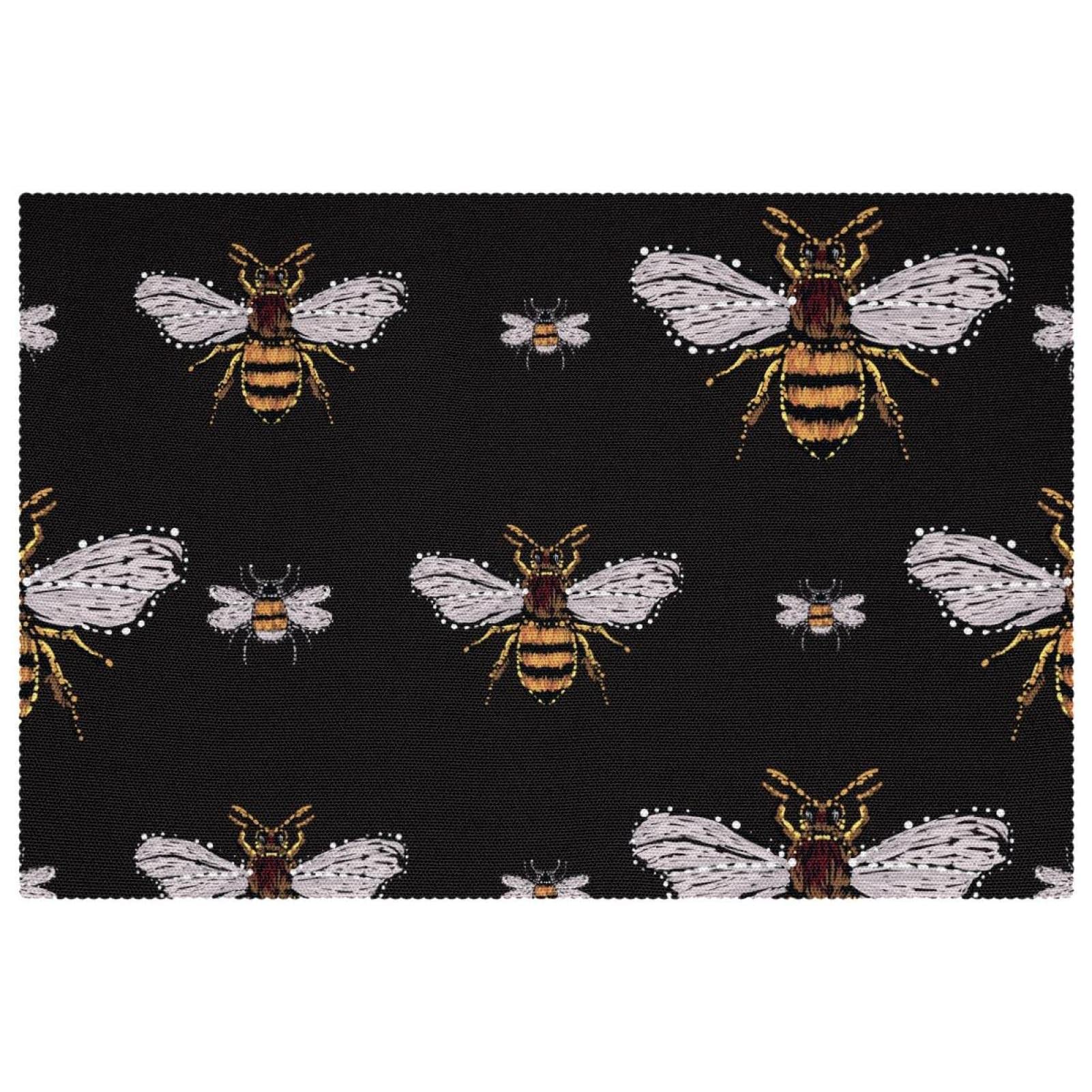 Sets de table brodés abeilles de haute qualité 30,5 x 45,7 cm