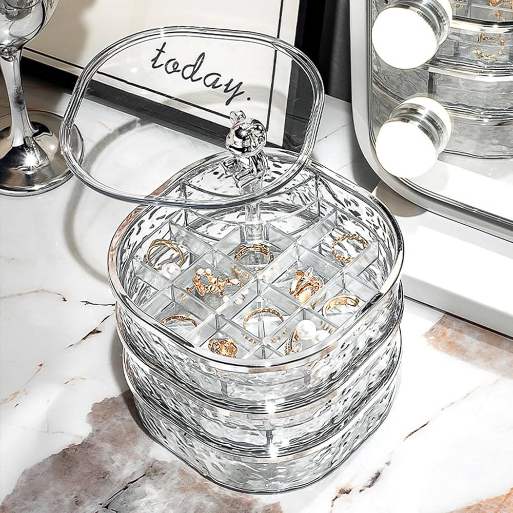 Amazon｜ジュエリー収納ボックス アクセサリートレー 3層 タワー