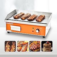 Vista 2 de 21.6 IN Nonstick Stainless Steel Electric Griddle Adjustable Temperature Control Flat Top Griddle For Smokeless Cooking/Grill at Resturant, Kitchen