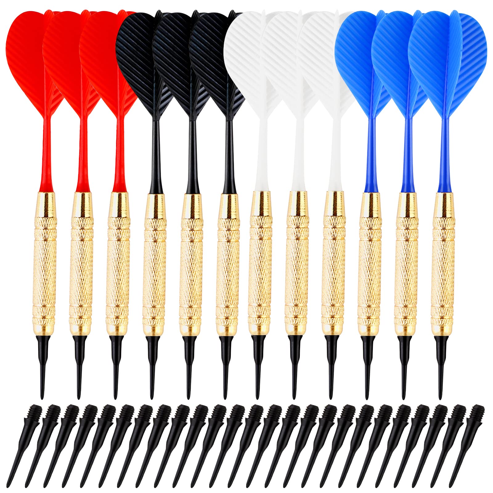 500 Punte Per Freccette OLYMPOO - Punta In Plastica Per Bersagli Elettronici, Nero