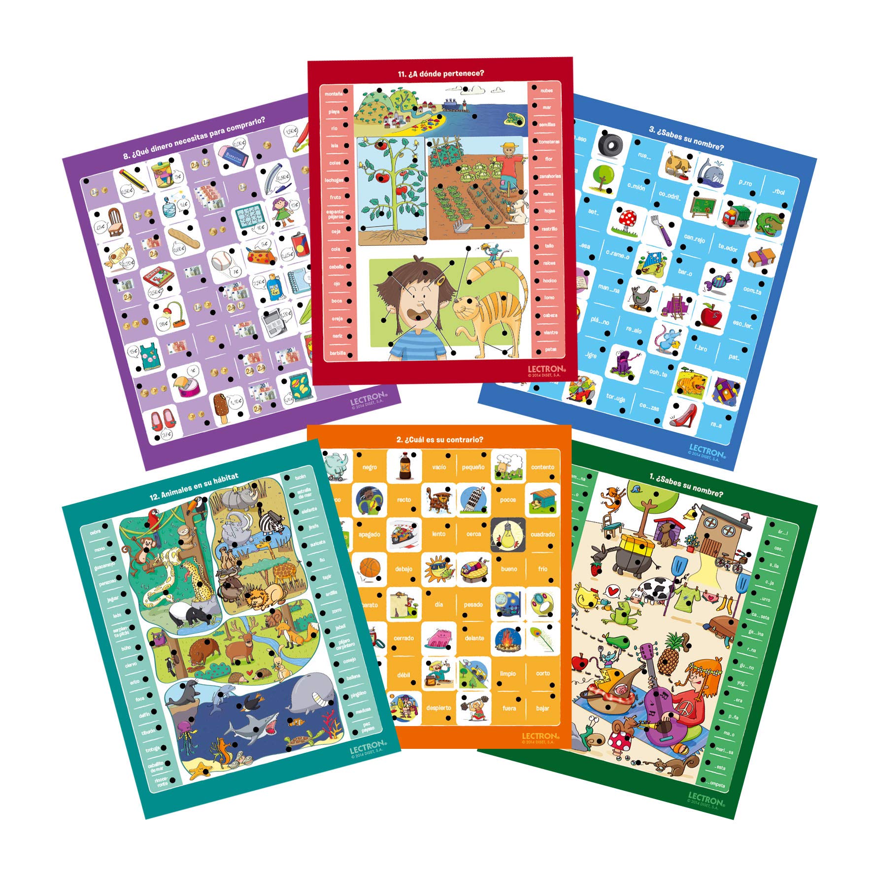 Diset, Lectron Primer Ciclo de Primaria, Juego Educativo de asociar Preguntas y respuestas a Partir de 6 años, Multicolor
