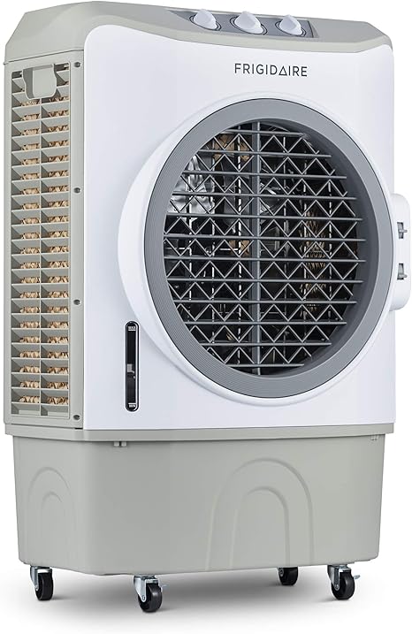 Amazon Com Frigidaire Indoor And Outdoor Evaporative Cooler 1650 Cfm With Oversized 10 6 Gallon Water Tank And Easy Glide Casters Fec1k7ga00 Gray Home Kitchen