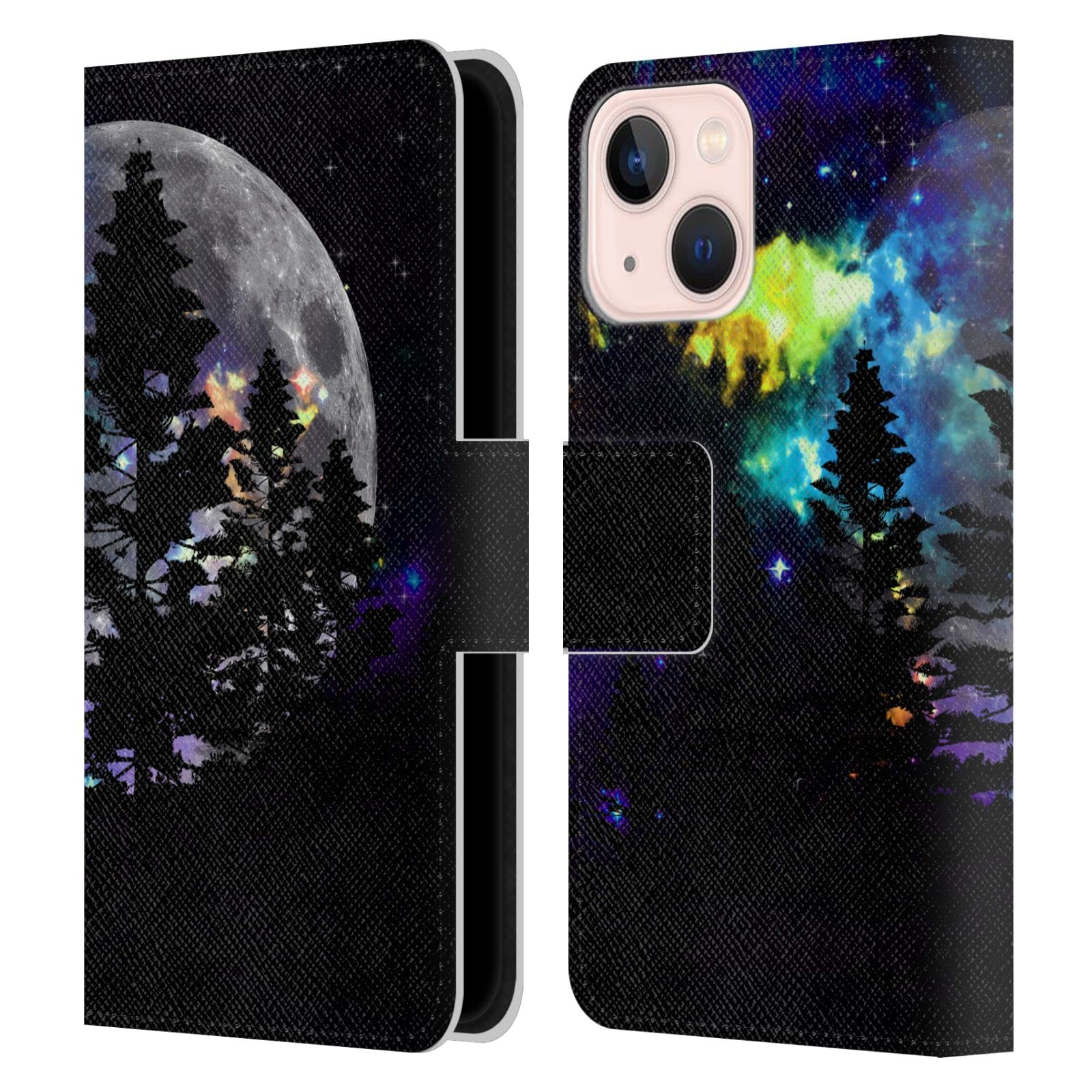 Funda iPhone 13 Mini Haroulita tipo libro de cuero con tarjetero anticaídas 7