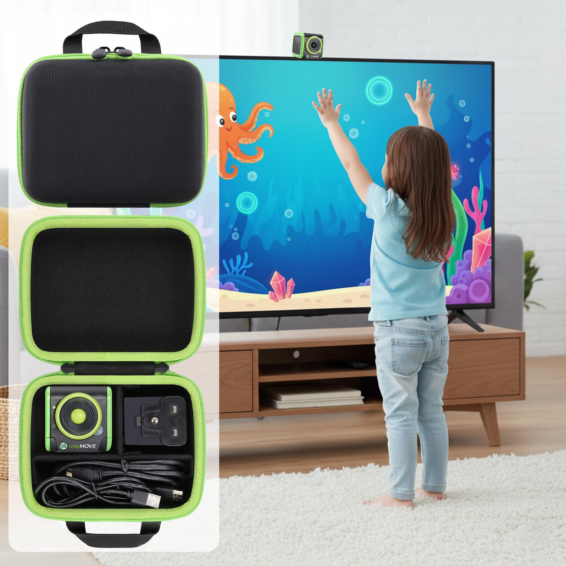 co2CREA Dur Étui de Voyage Rigide Housse Cas Coque pour Leapfrog LeapMove Active Learning Système de Jeu vidéo(boîte Seule,Case Only)