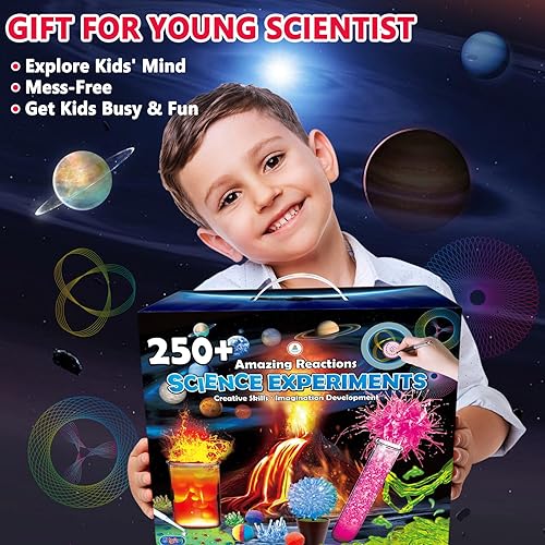 Miniatura 7 de UNGLINGA Más de 250 kits de experimentos científicos para niños, juguetes para niños y niñas, ideas de regalos de cumpleaños, juego de química,