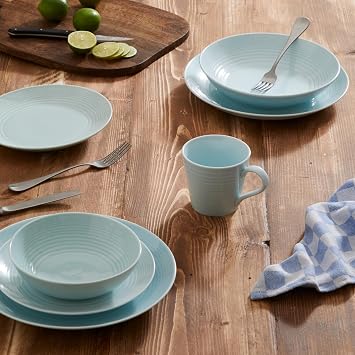 Royal Doulton Exclusively for Gordon Ramsay Maze Blue Dinner Plate, Set of 4