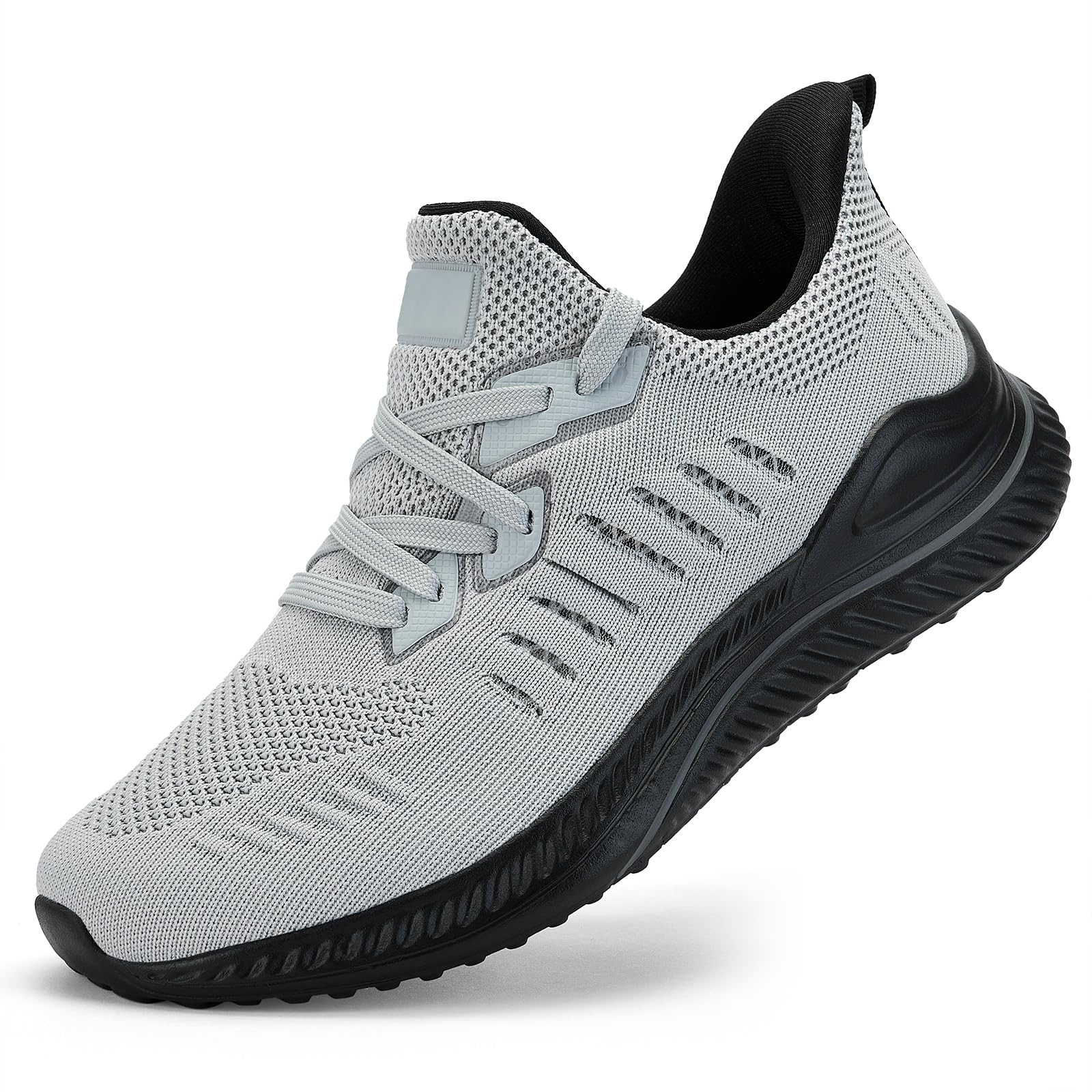 VRCLUB Mens Wide Sneakers - Slip On Memory Foam Walking Shoes Breathable Non Slip Tennis Running Shoe Ultra Lightweight Comfortable Workout Gym Jogging and Casual Sports — view 12