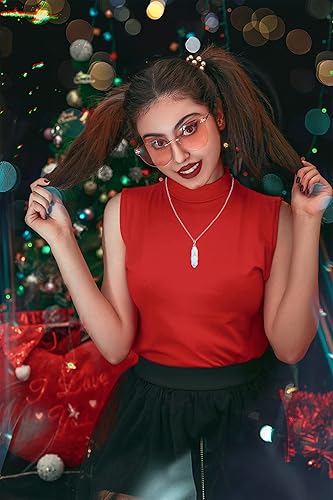 Miniatura 2 de MAIBAOTA Healing Crystal Stone Necklace Life of Wire Wrapped Teardrop Crystals Pendant Necklaces Natural Reiki Quartz Gemstone Jewelry for Women