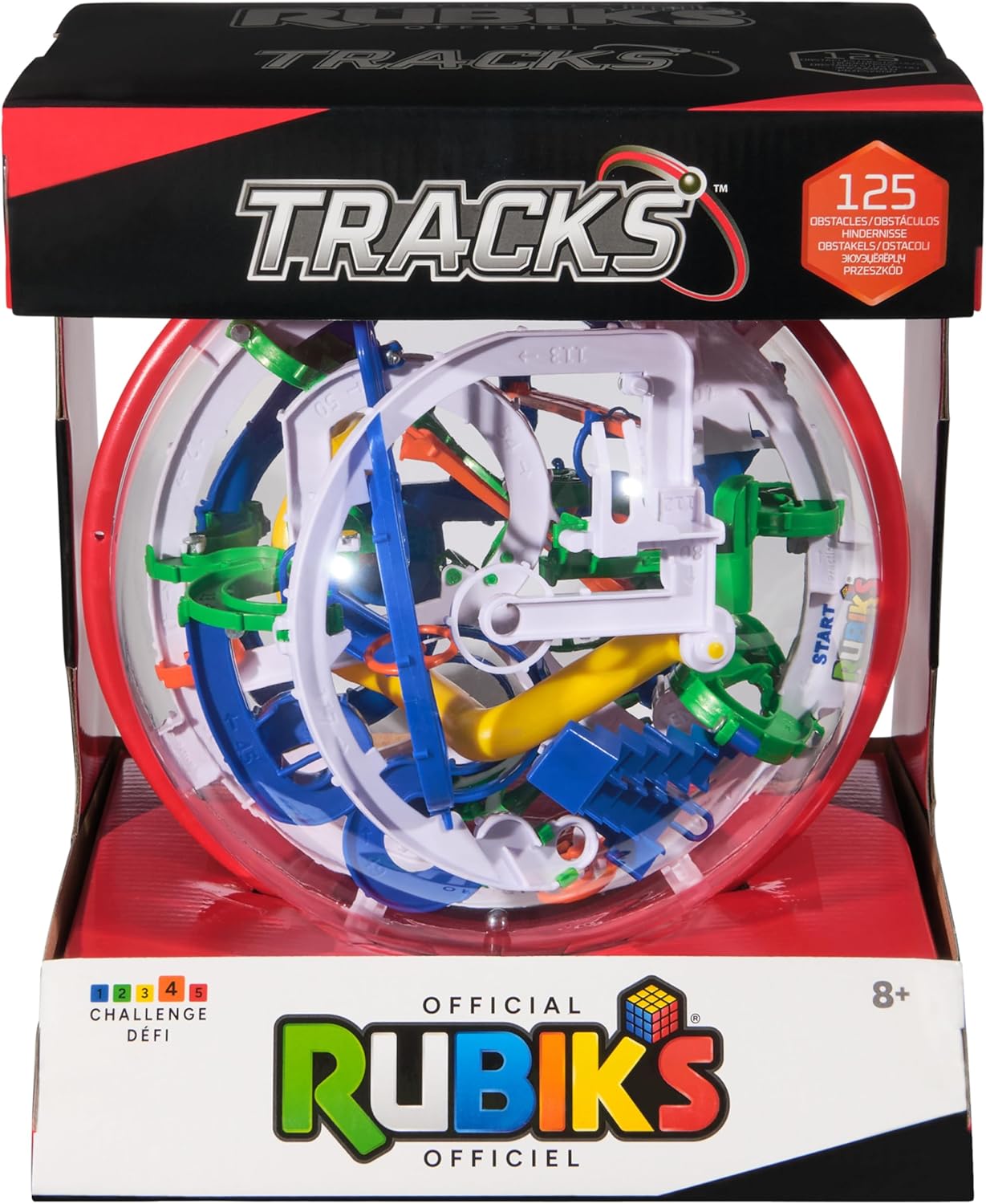 Rubik’s Cube, Rubik’s Tracks 125 3D Gravity Maze & 3D Puzzle Game with 125 Obstacles, STEM Toy Problem-Solving Brain Teaser, Fidget Toy, Sensory Puzzle, Stocking Stuffers for Ages 8 & Up Rubiks Tracks 125
