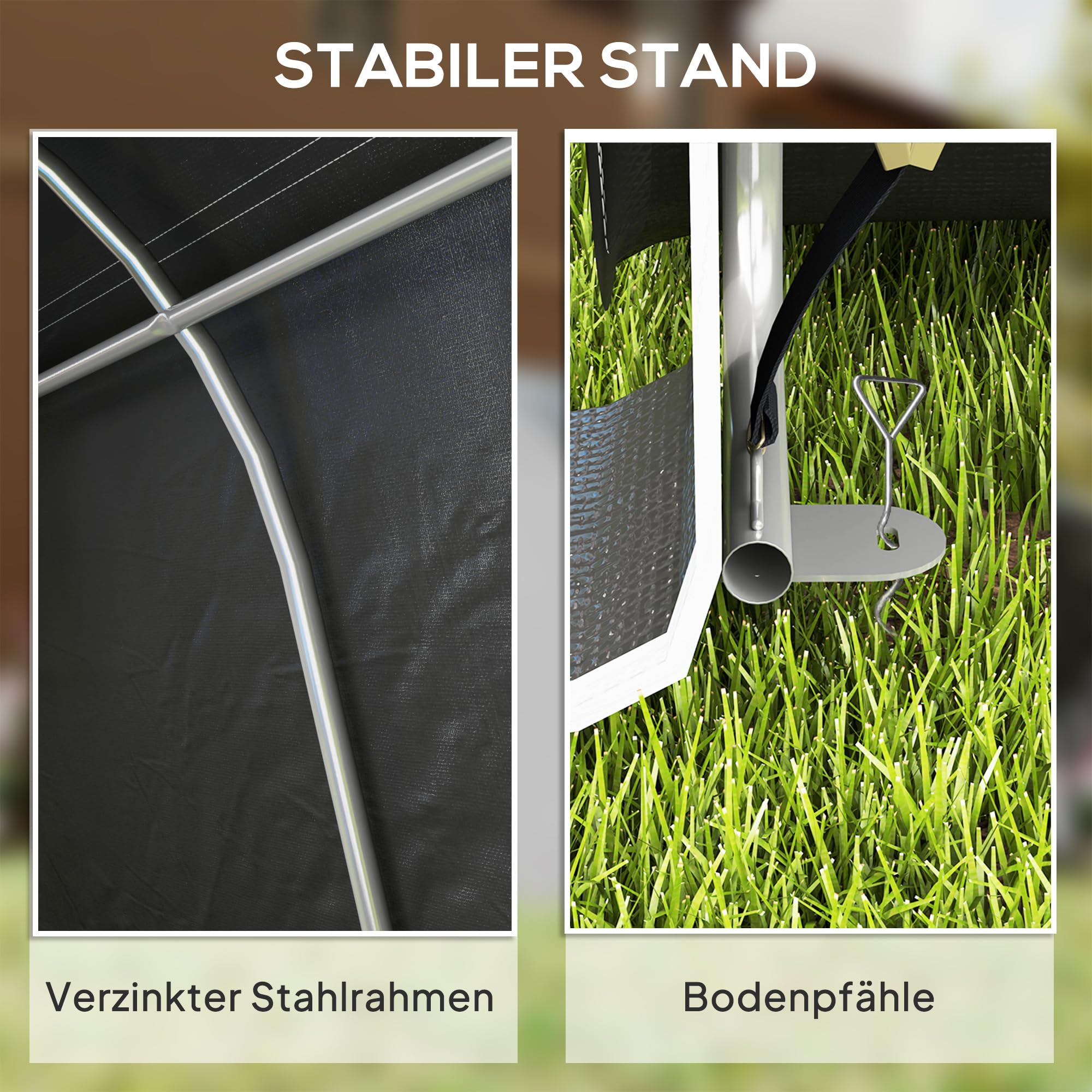 Outsunny Gerätehaus für Fahrräder, wasserdicht Gerätezelt mit Tür, Anti-Staub-Fahrradabdeckung, Unterstand, Foliengerätehaus Fahrradschuppen Fahradgarage für Garten 300x450x230 cm, Dunkelgrau
