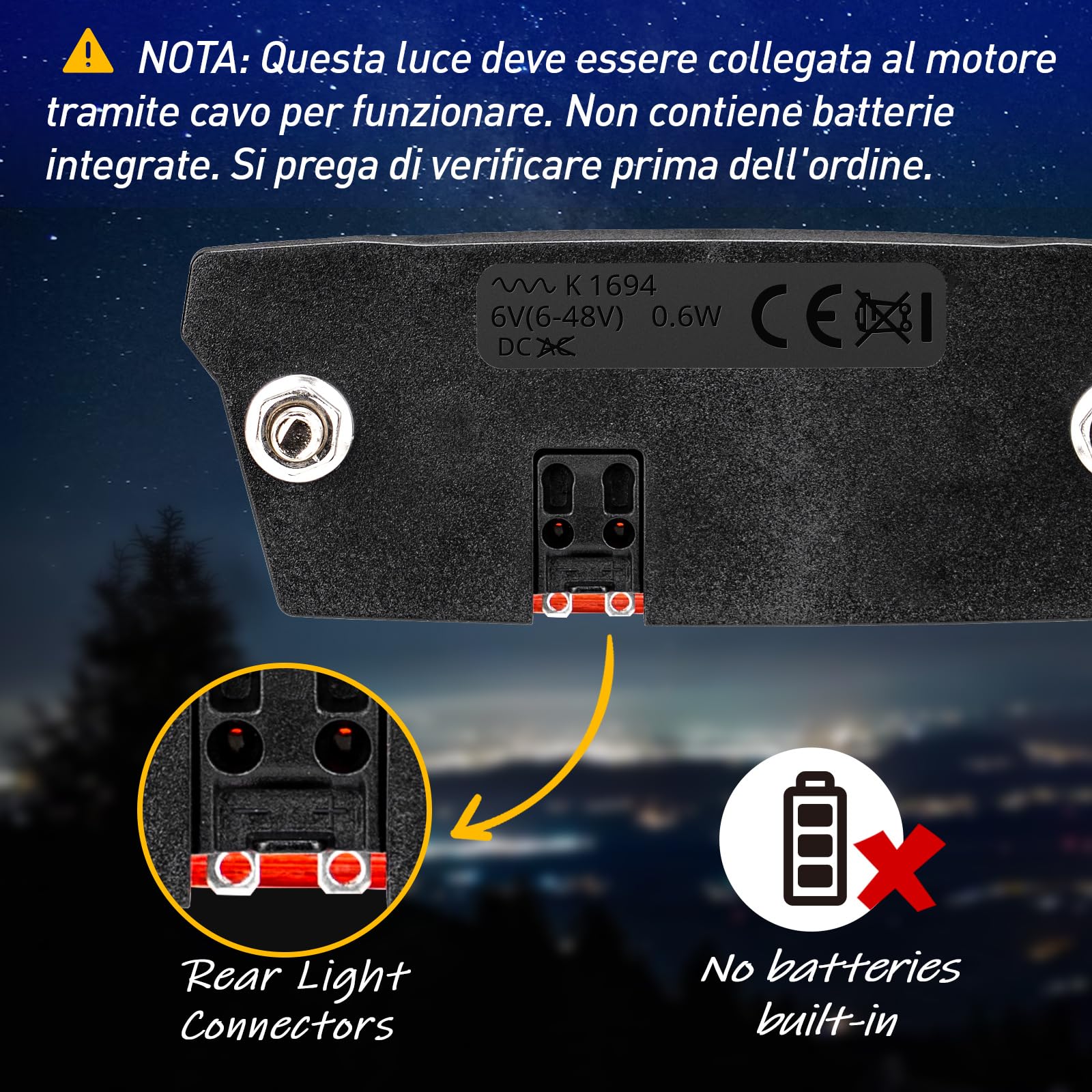 Luci LED per biciclette, taillidiritti approvati per la bici StVZO, taillidiritti per il rilevamento dei freni, taillidiritti per la sicurezza della bicicletta notturna