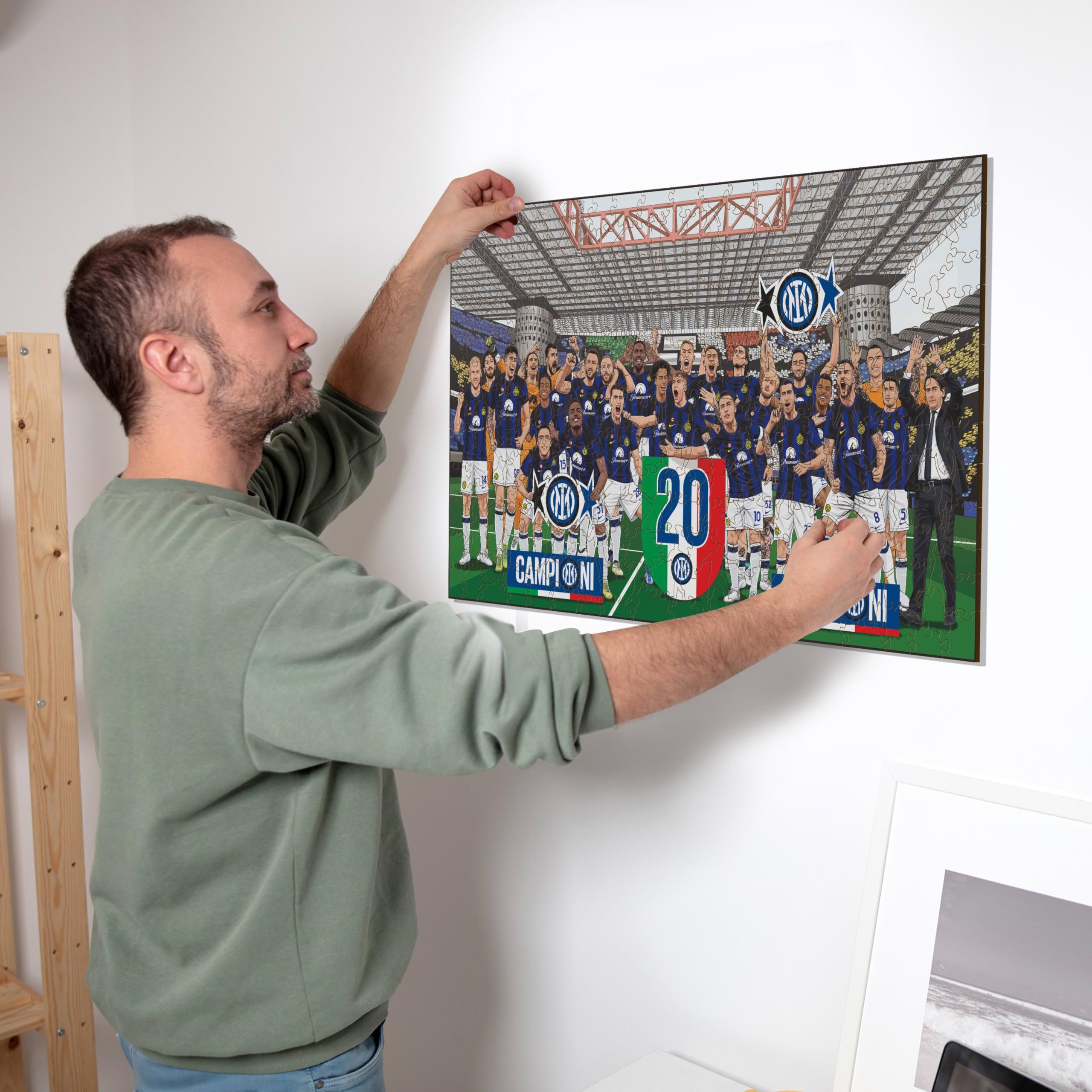 Iconic Puzzles - Oficjalnie licencjonowana drewniana łamigłówka 20., w 100% zrównoważona, prezent dla dorosłych i dzieci, rozmiar L, 500 sztuk