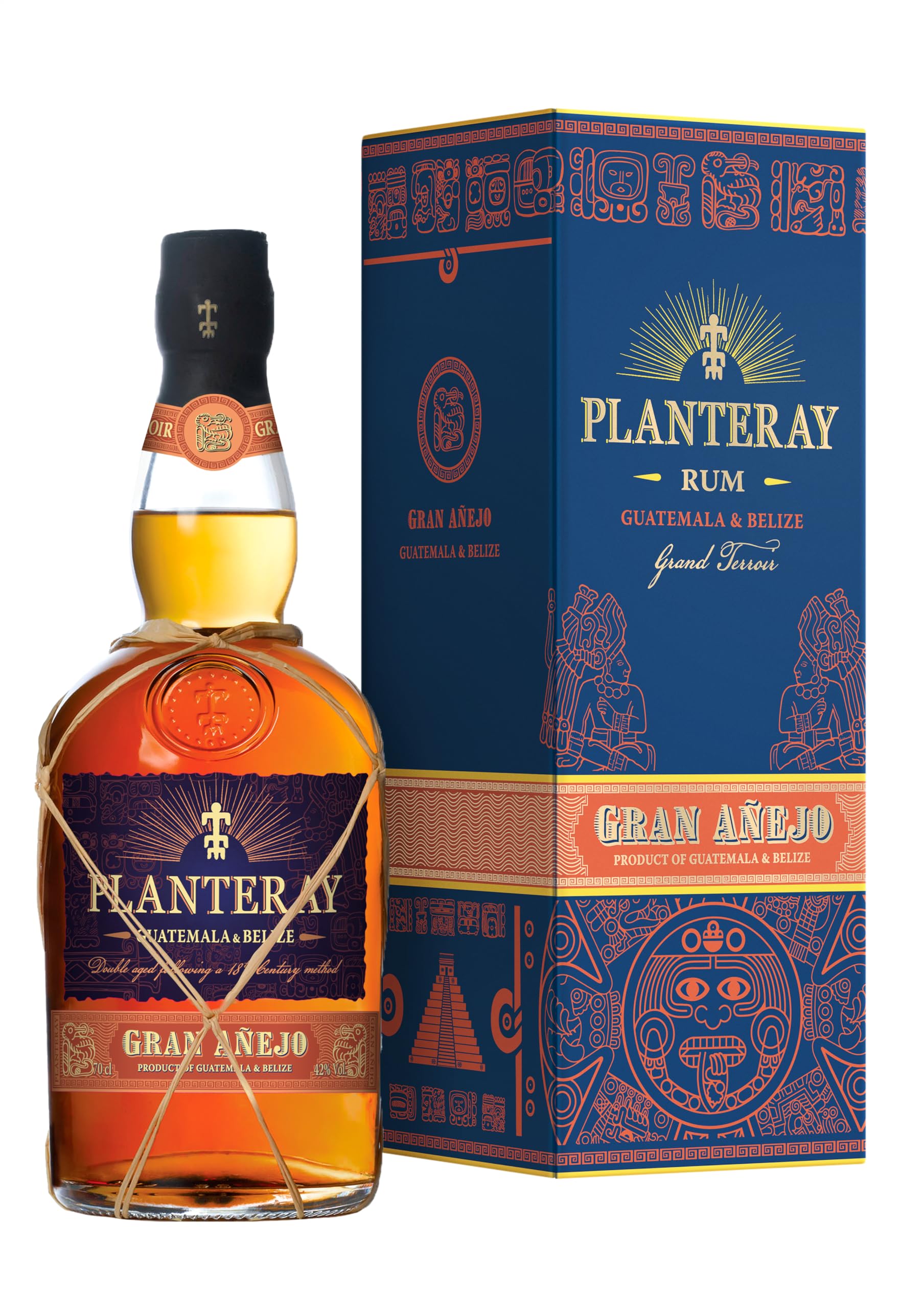 Planteray (Formerly Plantation Rum) Gran Añejo Dark Rum – Double Aged from Guatemala & Belize – Rich Notes of Plums & Dried Fruits – Great for Sipping & Cocktails – 70cl, 42% ABV