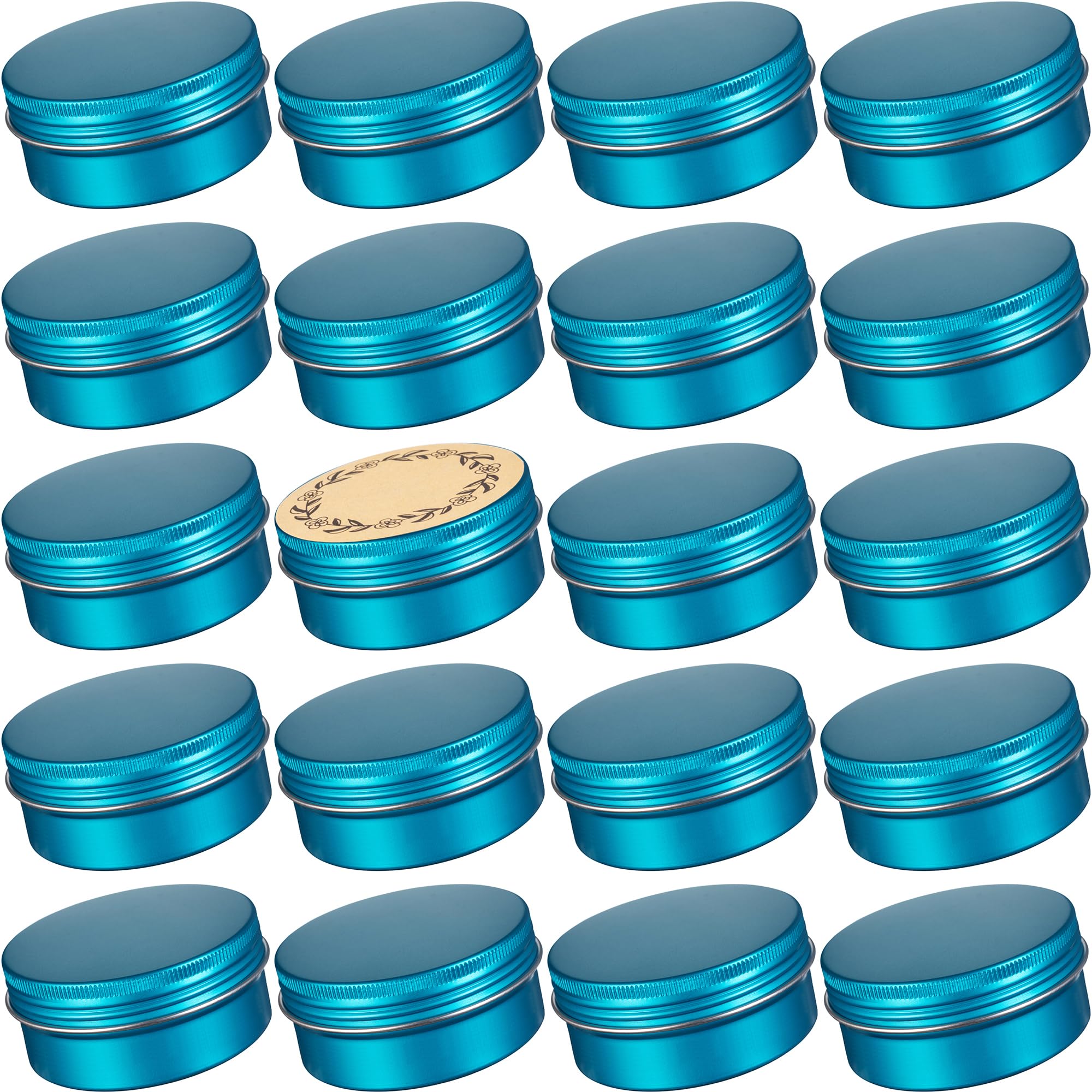 Amazon.com: 24 Pack 3oz Screw Top Aluminum Tin Jars with Screw Lids and ...
