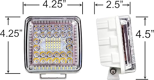 Miniatura 4 de Luz de trabajo LED de alto rendimiento de 4 pulgadas, color blanco, 360, luz de trabajo para conducción marina, pesca, barco, cubierta, arrastrero,