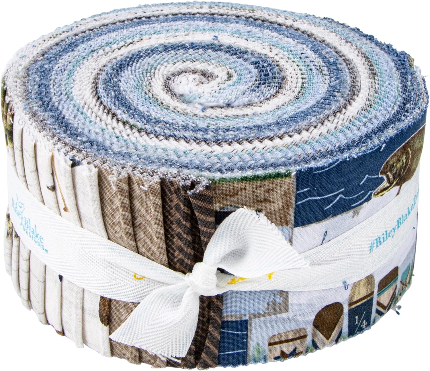 Tara Reed Wake at The Lake Rolie Polie 40 2.5-inch Strips Jelly Roll Riley Blake Designs RP-14890-40