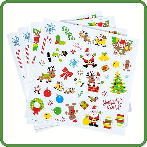 Miniatura 6 de READY 2 LEARN Calcomanías de espuma  Navidad  Paquete de 168  Adhesivos autoadhesivos para niños  Calcomanías de Navidad 3D hinchadas para