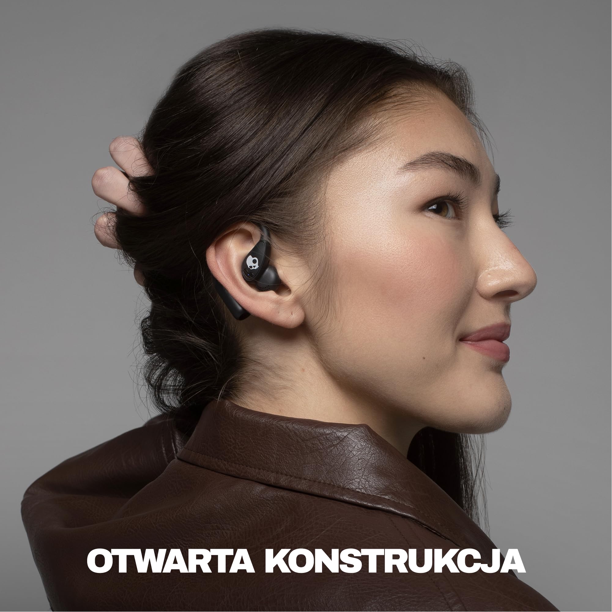 Skullcandy Push 540 Open Bezprzewodowe Słuchawki Bluetooth o Otwartej Konstrukcji, Odporne na Pot i Wodę, 42 Godz. Słuchania, Zdejmowana Opaska na Szyję, Dokładne Dopasowanie - Czarny