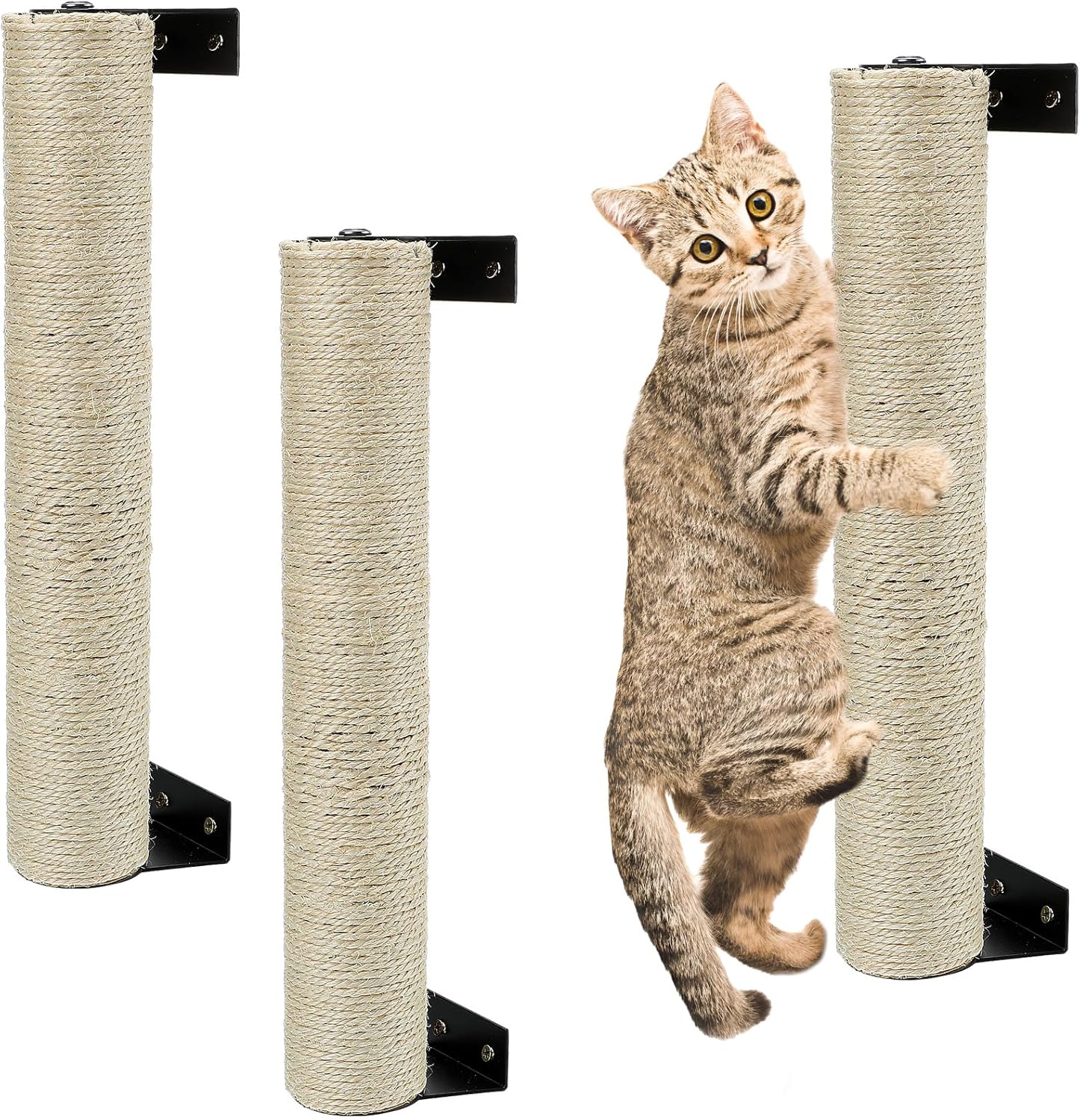 Kigley 3 Pcs Wall Mounted Cat Scratching Post, Cat Wall