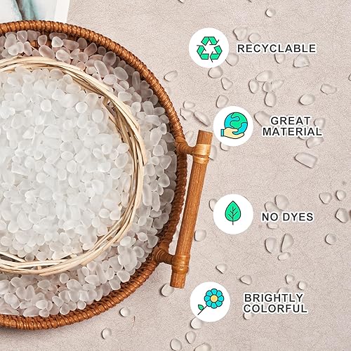 Miniatura 4 de QEQEKAKA Piedras de vidrio marino para manualidades de aproximadamente 1 libra (14.29 oz14.28 onzas), piedras preciosas de vidrio blanco a granel