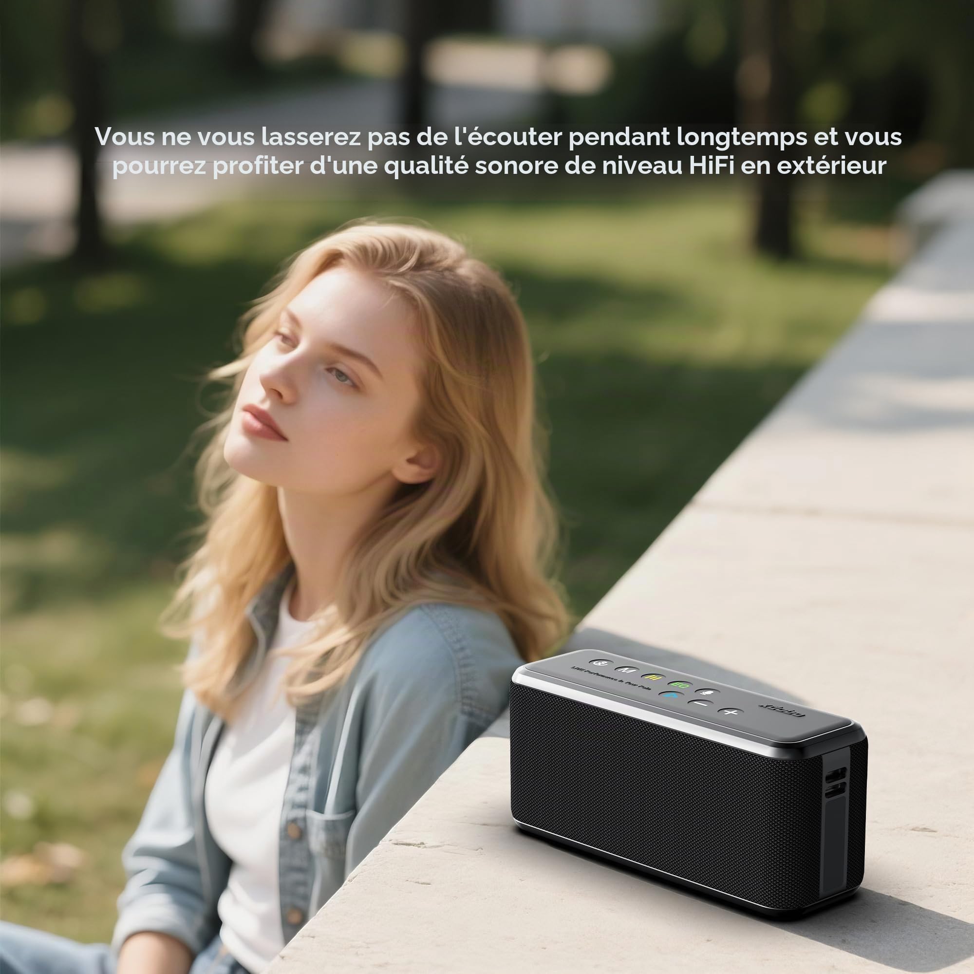 XDOBO X8 Max Haut-parleur Bluetooth portable sans fil avec son stéréo pour extérieur, haut-parleurs étanches pour ordinateur de bureau, haut-parleurs Bassup avec son Surround 360° de graves