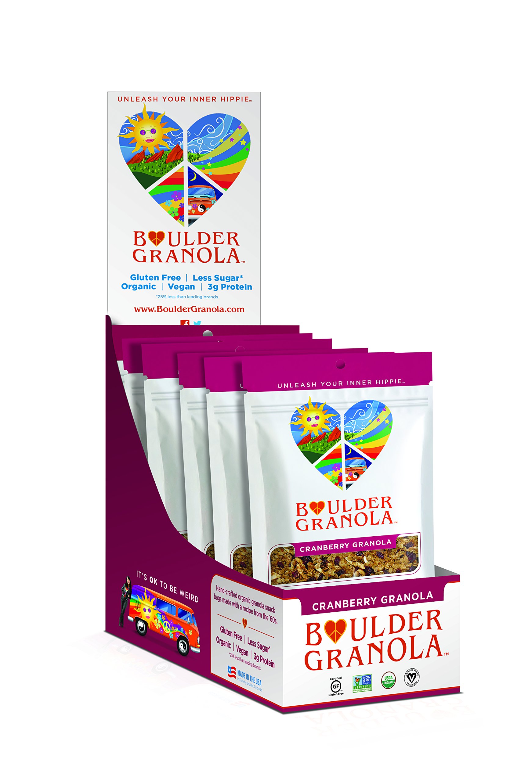 Boulder Granola Cranberry Granola, 2 Ounce (Pack of 6)