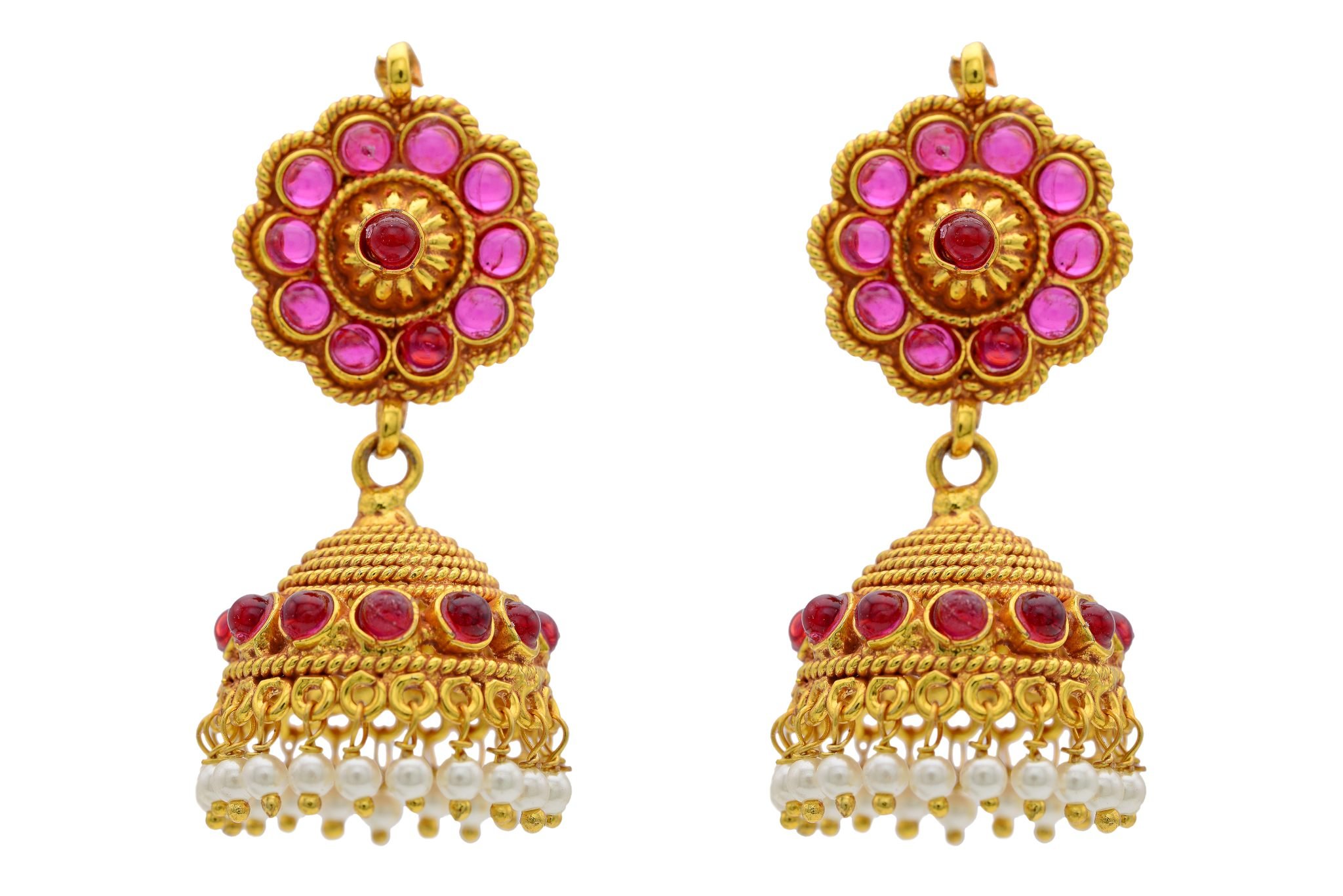 ANTIQUE GOLD PLATED BEAUTIFUL KEMPU STONES JHUMKA FROM HYDERABAD JEWELS ATGOL1530 (B01LHPYJZI) Amazon Price History, Amazon Price Tracker