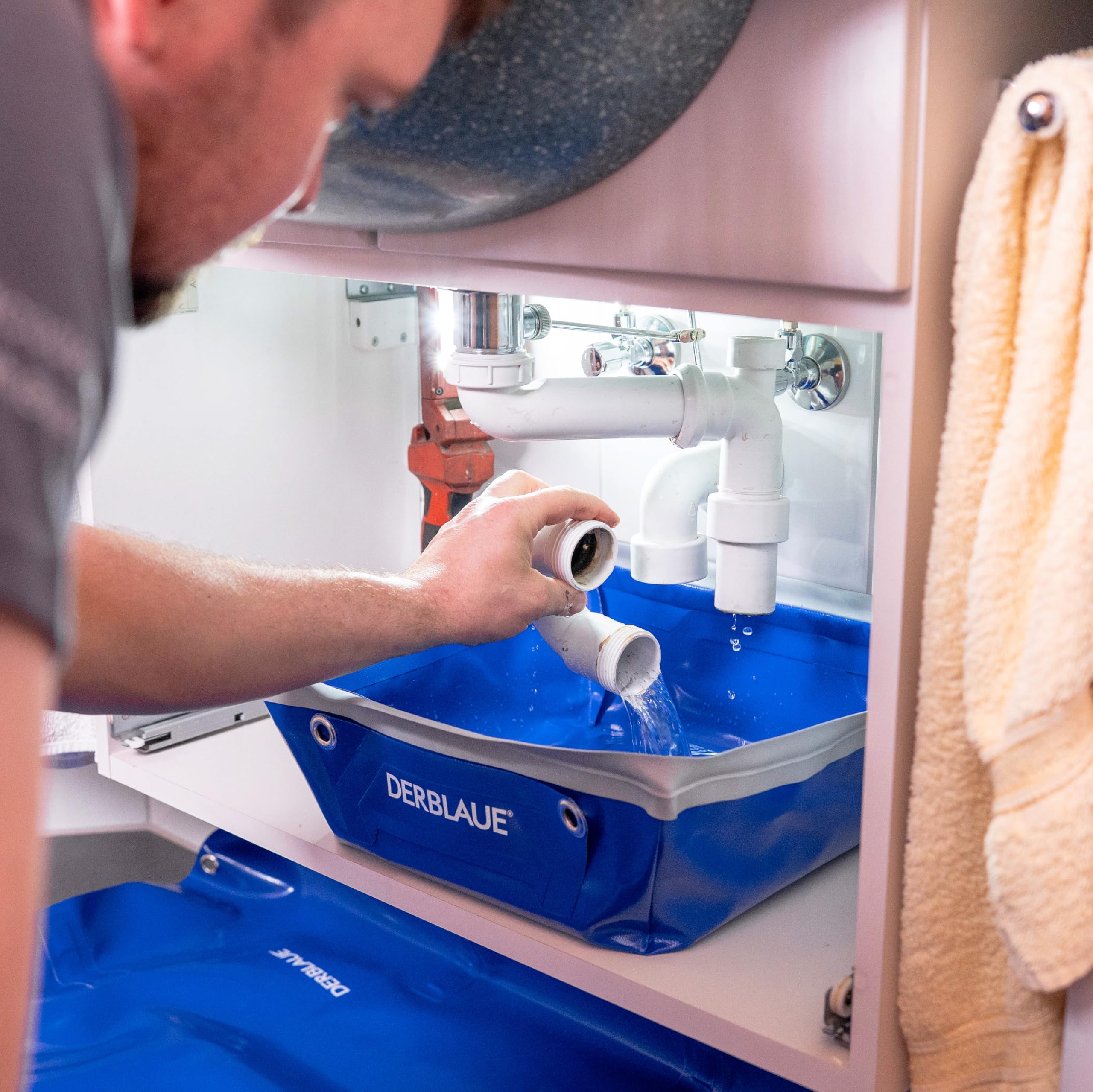 DERBLAUE® Bañera profesional – Bandeja recogedora para trabajar con H20 e HYD