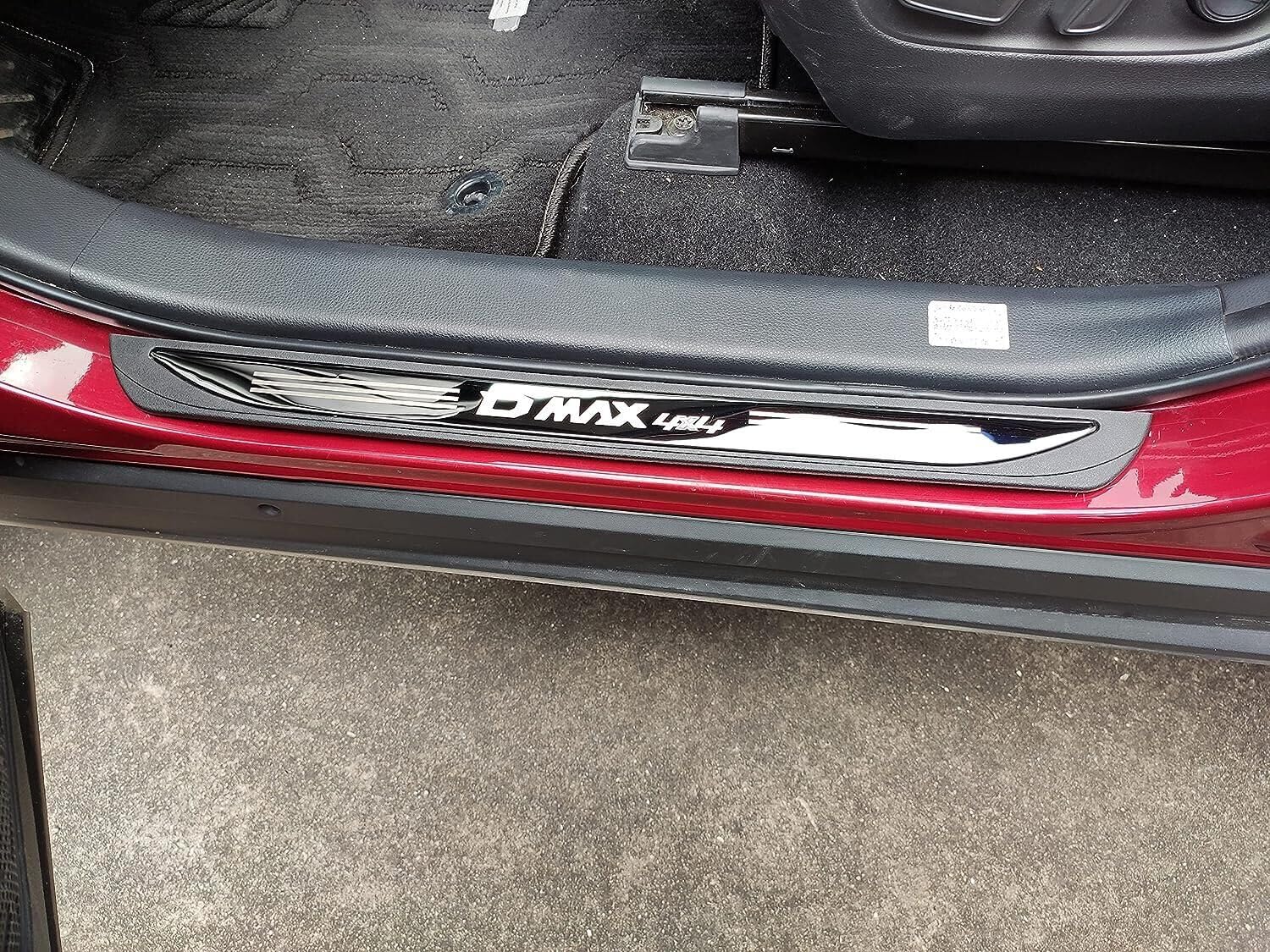 Protezione per battitacco per portiera auto, per Isuzu D-MAX 2021 2022 Accessori, Acciaio inossidabile con ABS Porta Entrata in Plastica Protezione Piastra Trim Cover, Parti interne Auto Kick