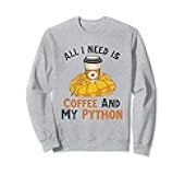 Coffee and Python Snake Lover Pythonidae Banana Ball Python Sweatshirt