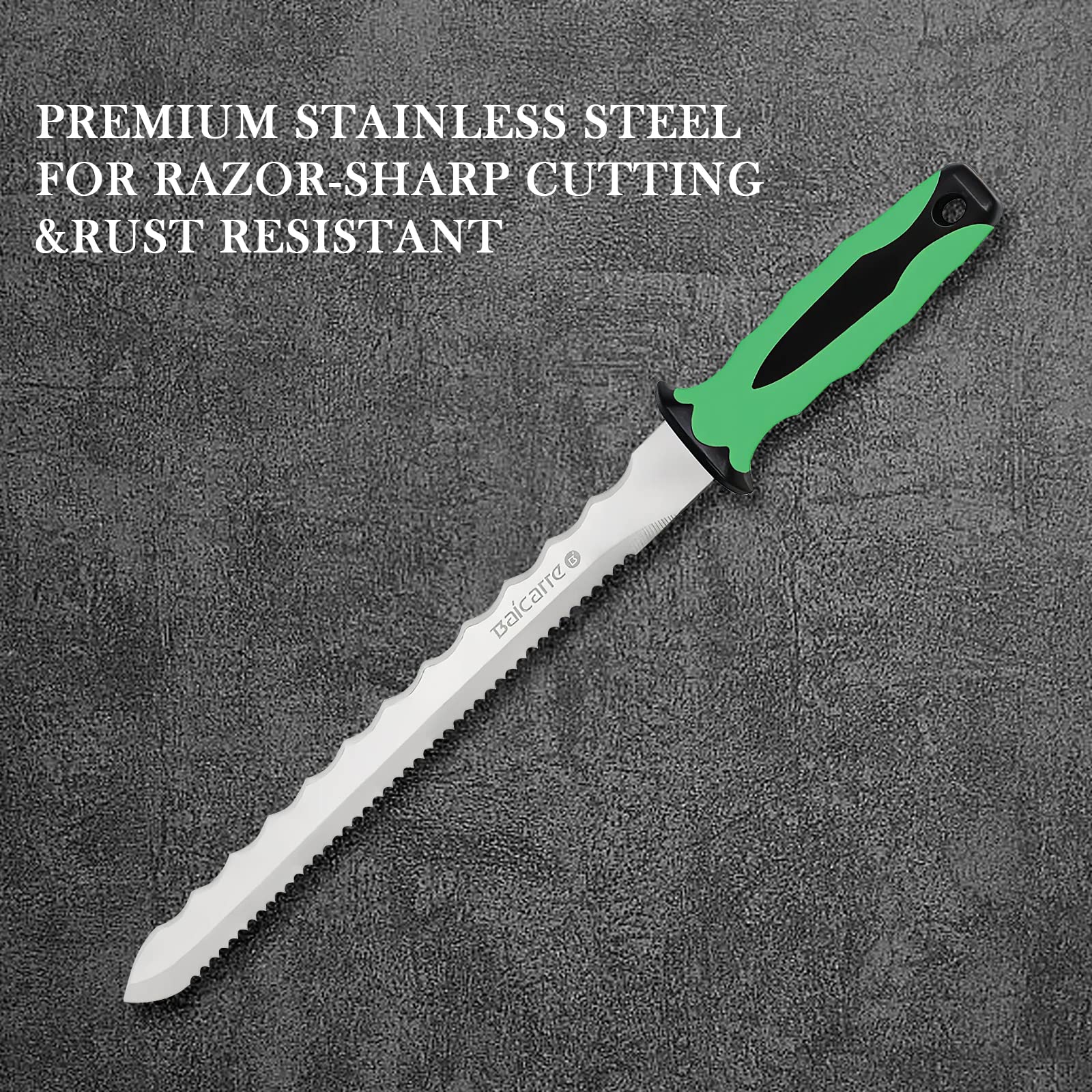 BaiCarre Stainless Steel Insulation Knife,Garden Knife with Yellow New